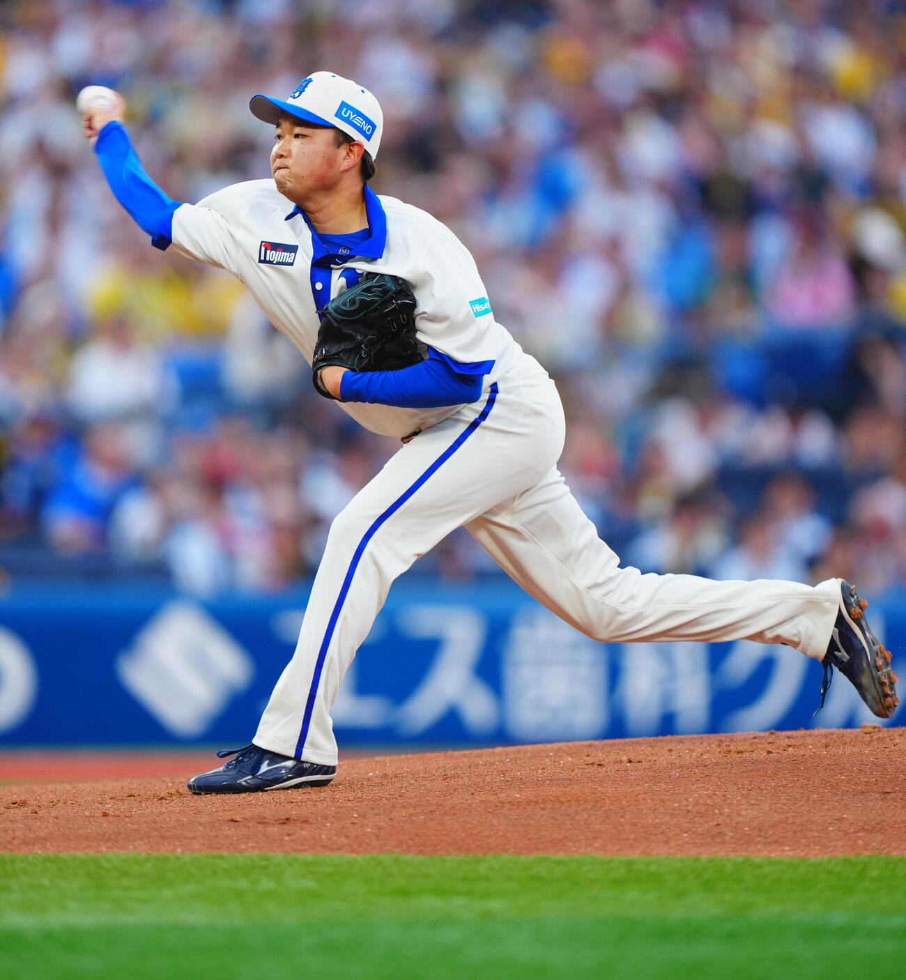 DeNA対阪神　力投するDeNA先発の石田裕太郎（撮影・垰建太）