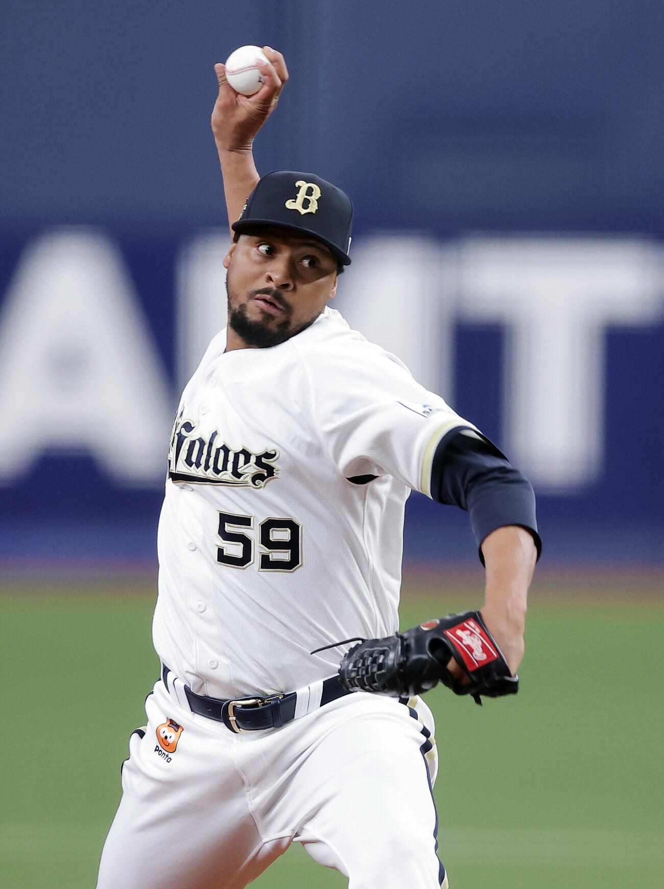 オリックス対西武　力投するオリックス先発のルイス・ペルドモ（撮影・前田充）