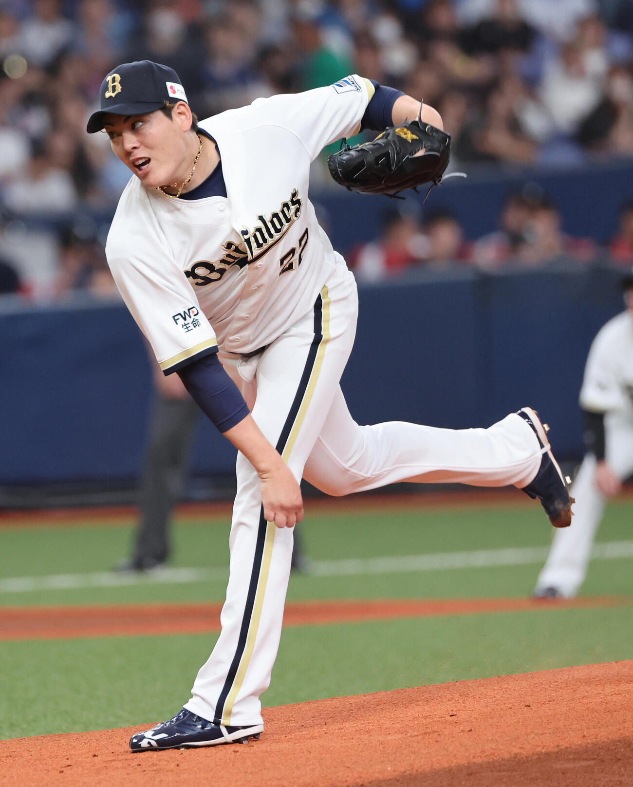 オリックス対西武　力投するオリックス先発の九里亜蓮（撮影・西尾就之）