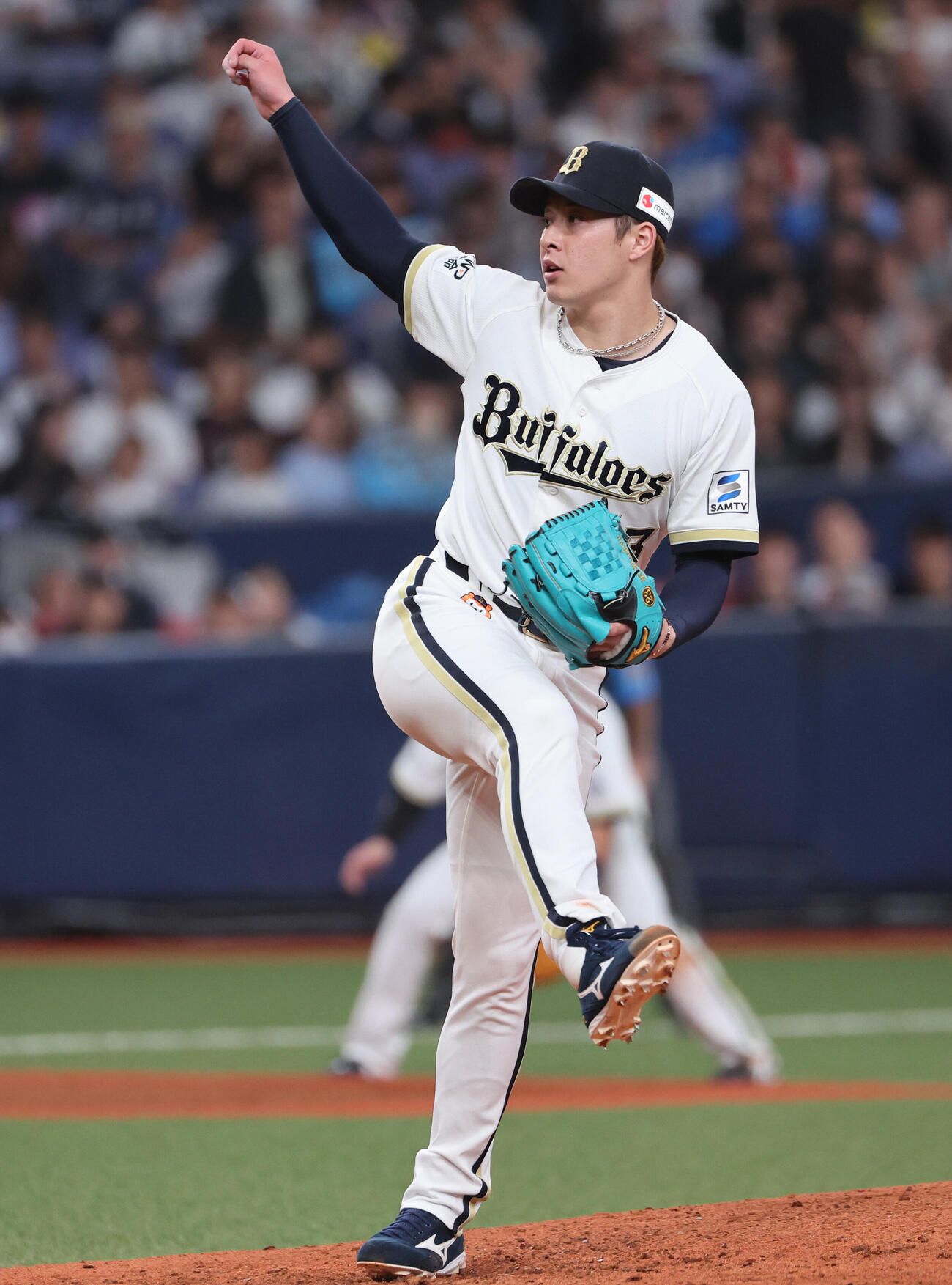 オリックス対西武　9回から登板のオリックス4番手吉田輝星（撮影・西尾就之）