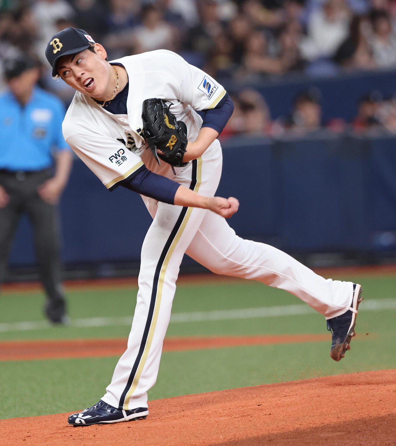 オリックス対西武　力投するオリックス先発の九里亜蓮（撮影・西尾就之）