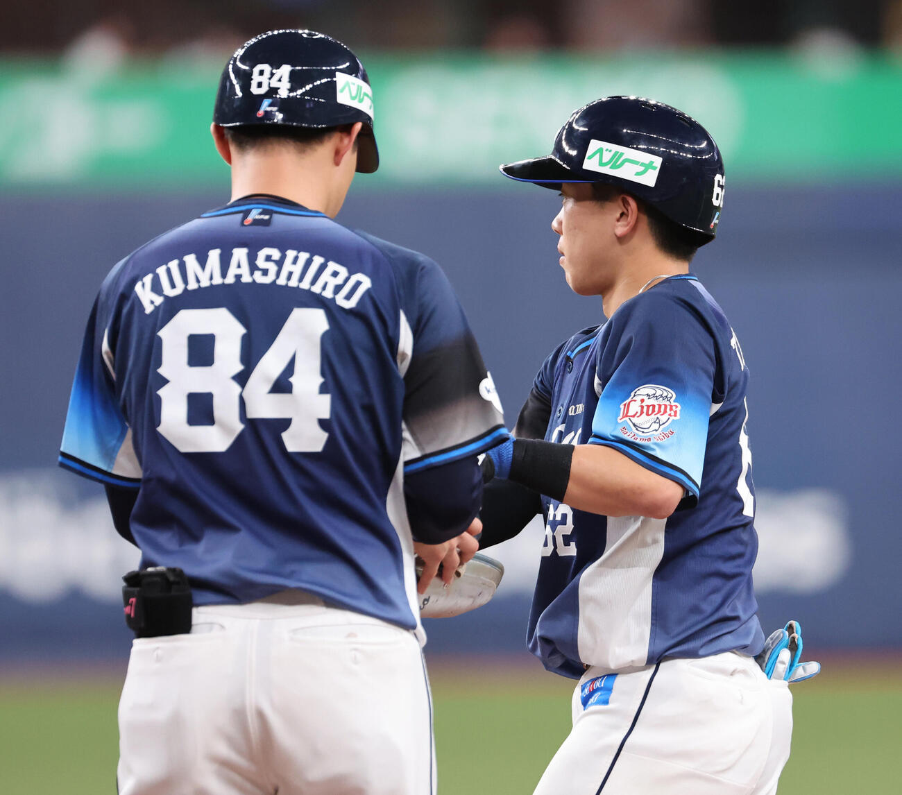 オリックス対西武　4回表西武無死、滝沢夏央は安打で出塁（撮影・西尾就之）