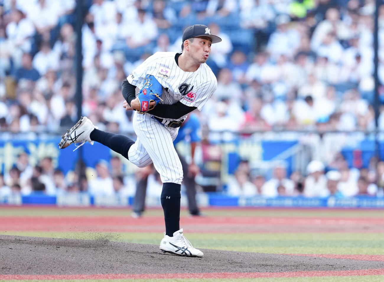 ロッテ対楽天　先発し力投するロッテ小島和哉（撮影・鈴木みどり）