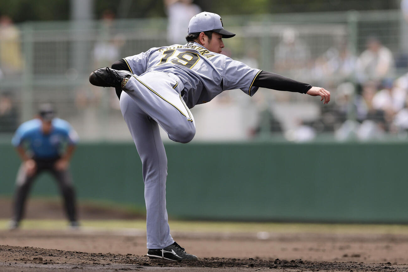 ファーム・リーグ西地区オリックス戦で先発し力投する阪神下村海翔（撮影・前田充）