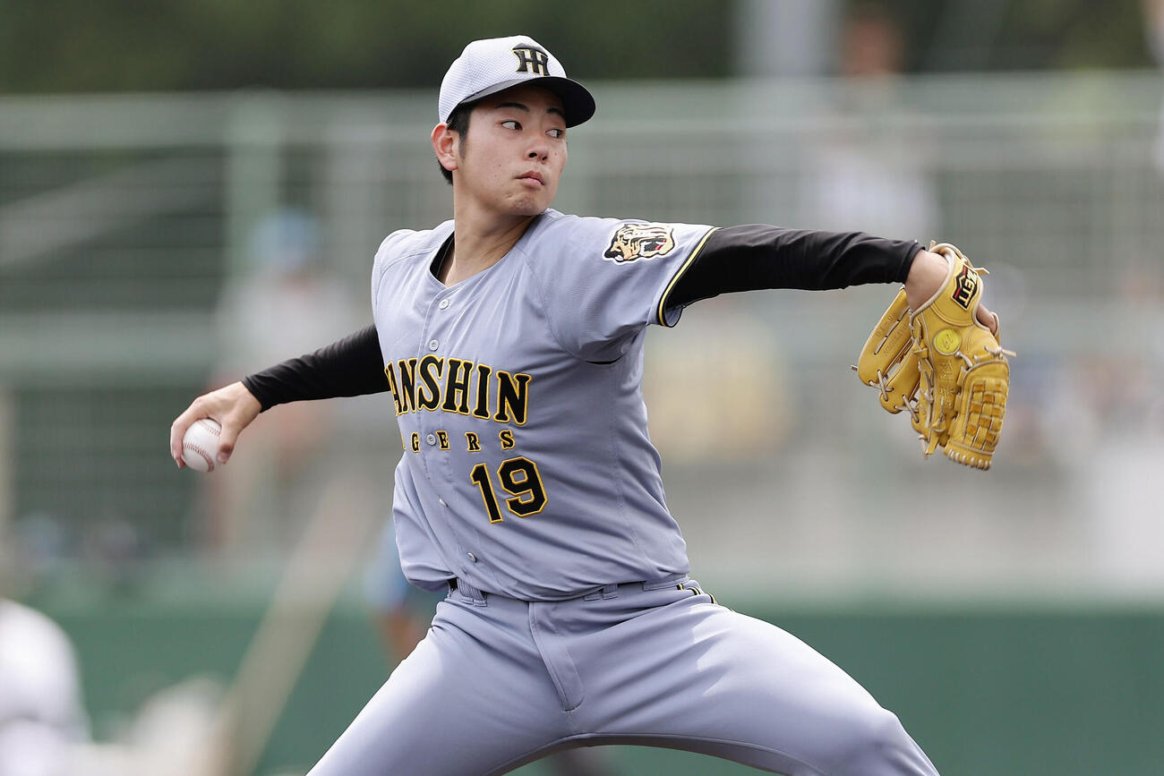 ファーム・リーグ西地区オリックス戦で先発し力投する阪神下村海翔（撮影・前田充）