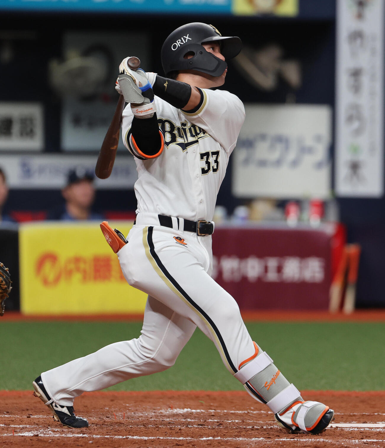 オリックス対西武　5回裏オリックス無死二塁、杉沢龍は本塁打を放つ（撮影・西尾就之）