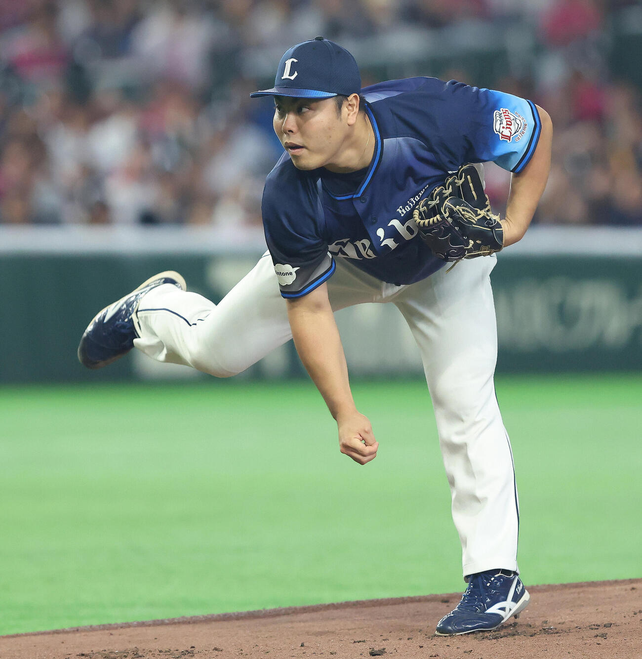 楽天対西武　先発登板する西武平良海馬（撮影・河田真司）