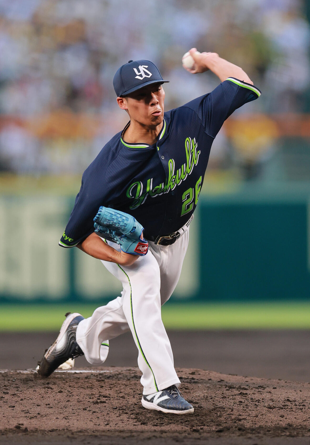 阪神対ヤクルト　力投するヤクルト先発の山野太一（撮影・上山淳一）