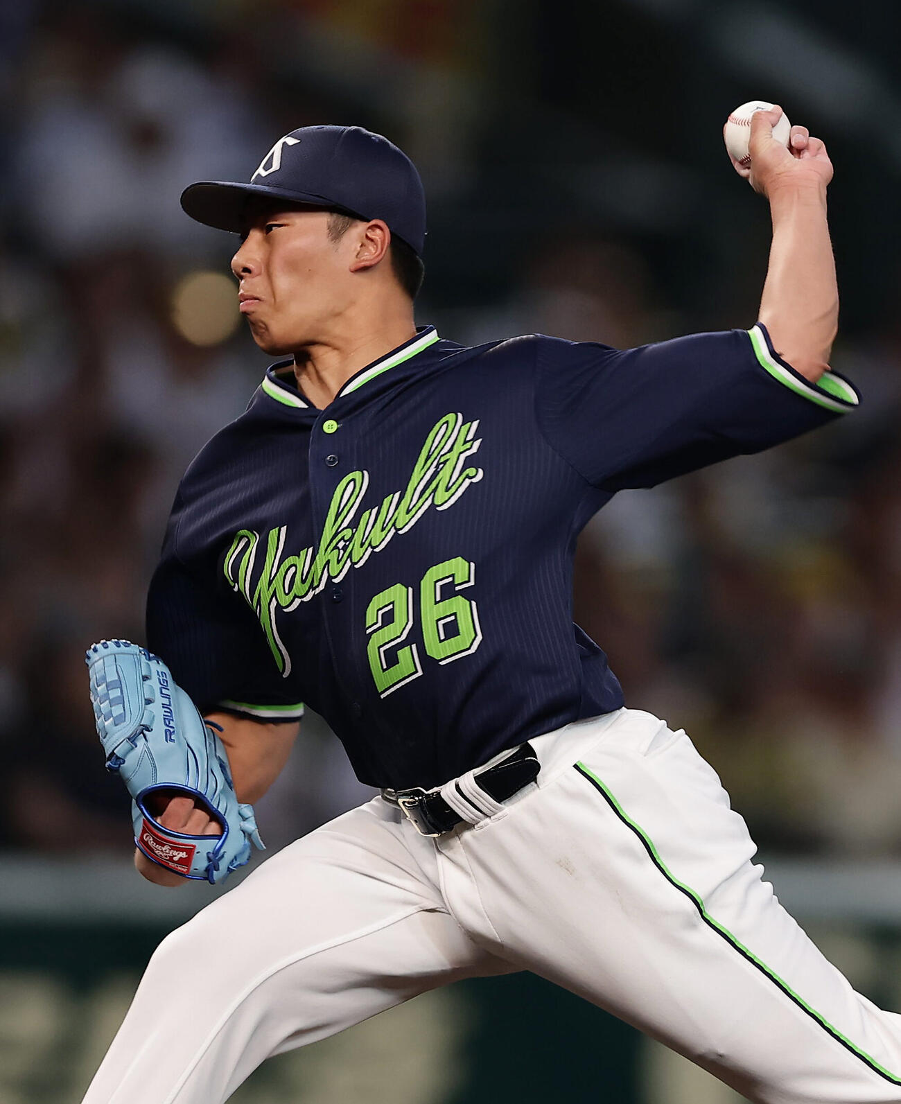 阪神対ヤクルト　力投するヤクルト先発の山野太一（撮影・前田充）