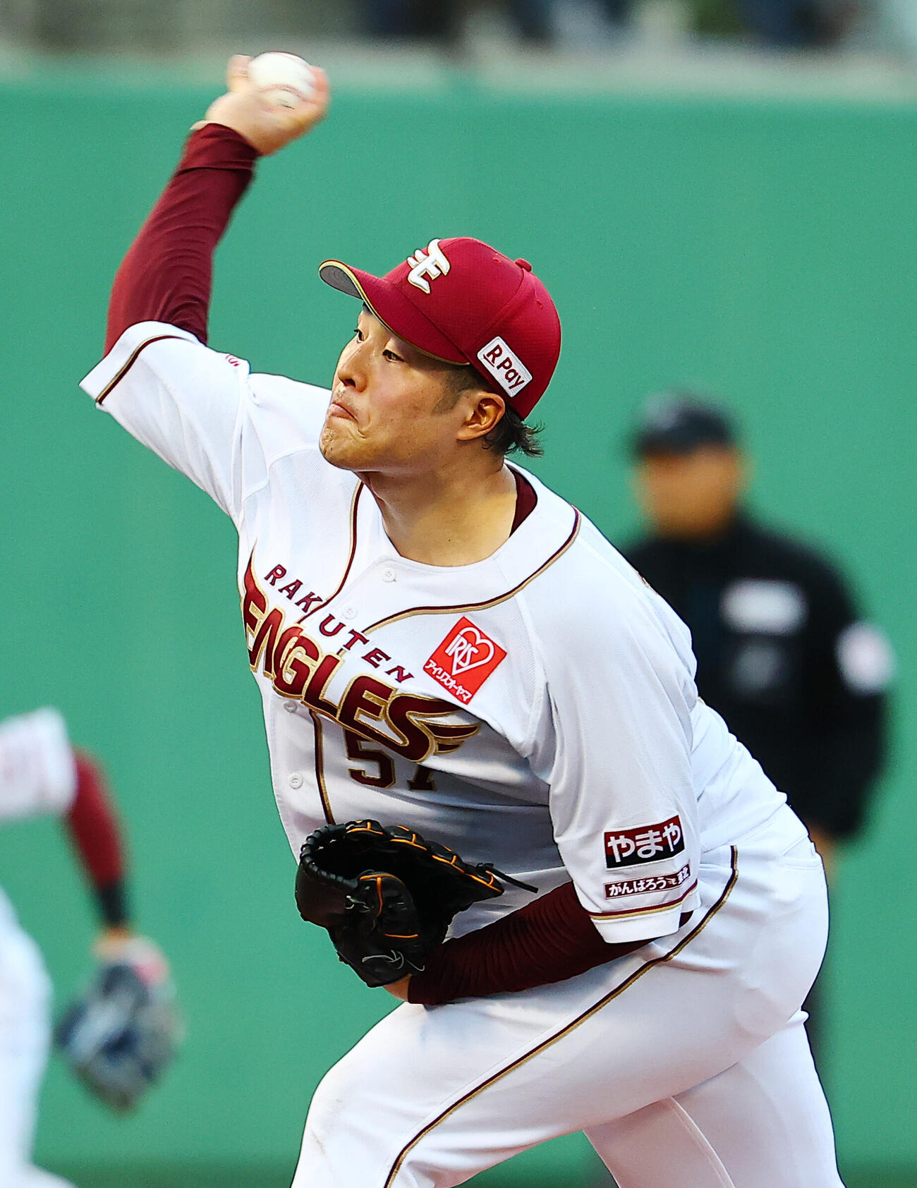 楽天対西武　楽天先発の滝中瞭太（撮影・野上伸悟）