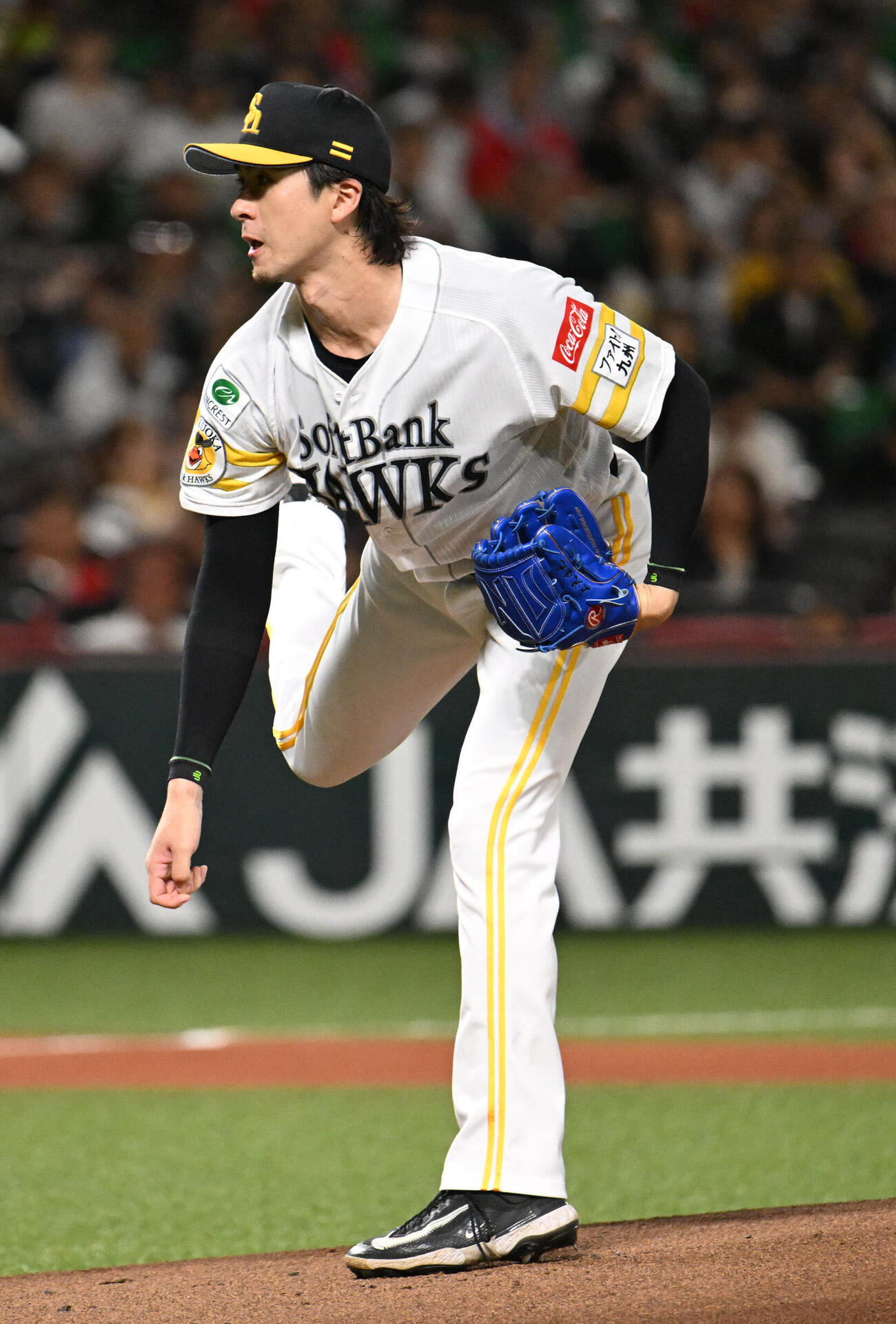 ソフトバンク対オリックス　ソフトバンク先発の上沢直之（撮影・林敢治）