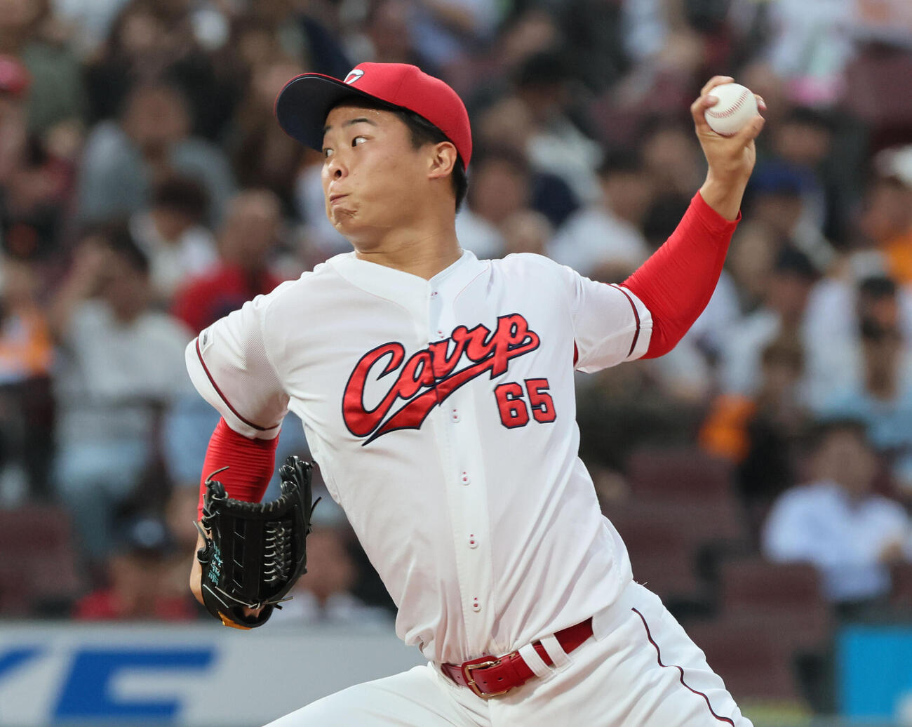 広島対巨人　広島先発の玉村昇悟（撮影・加藤孝規）