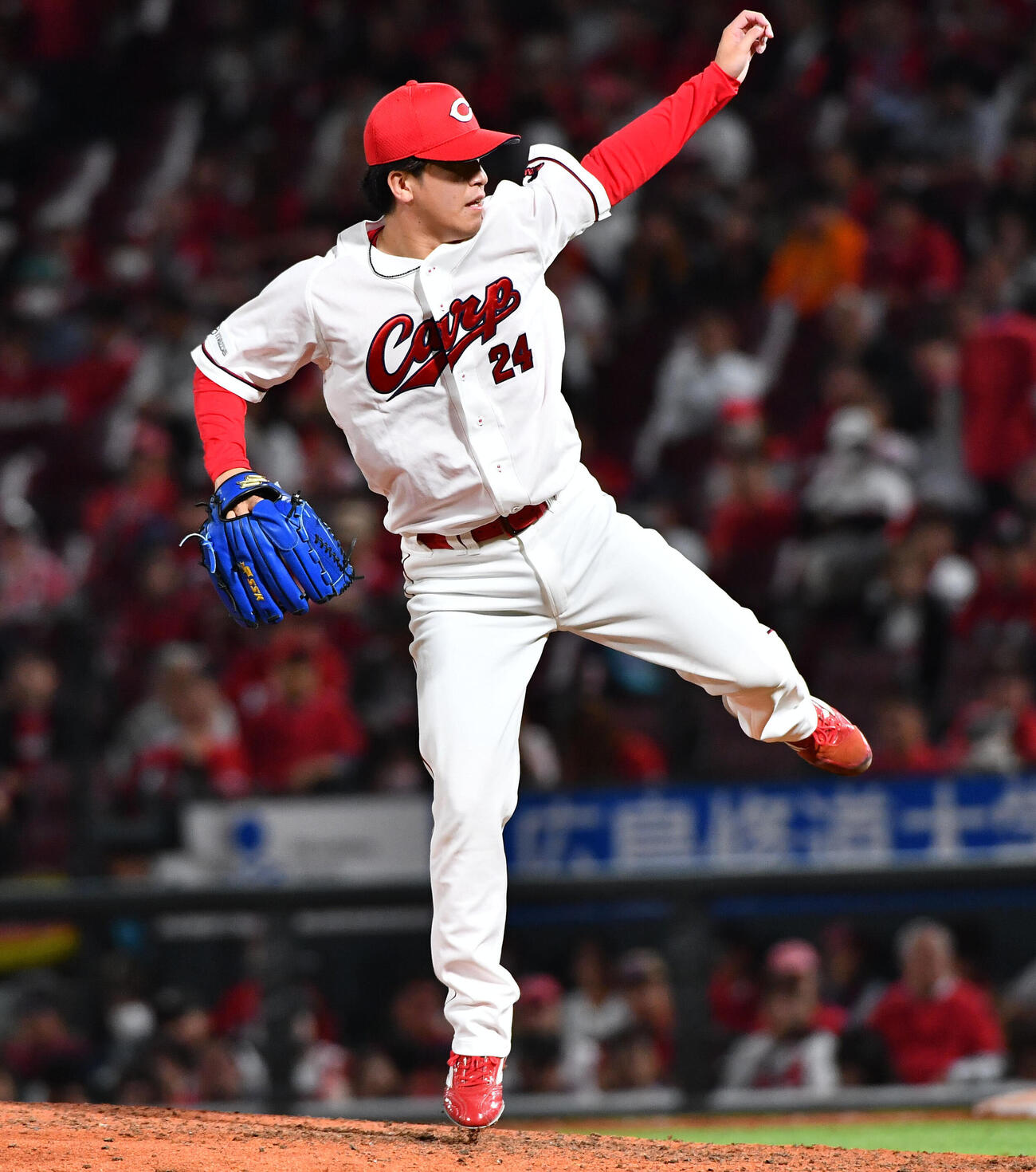 広島対巨人　9回表から登板した、広島5番手の黒原拓未（撮影・岩下翔太）