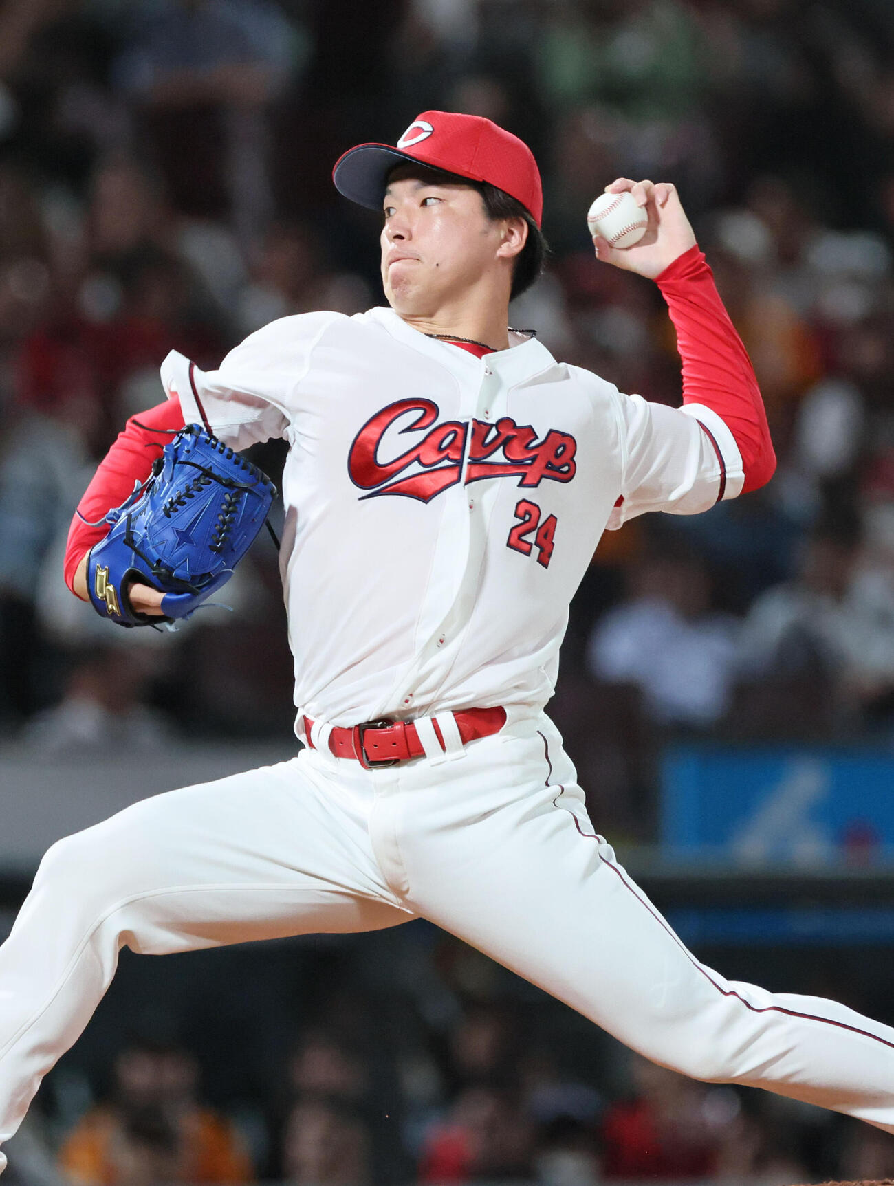 広島対巨人　9回表巨人、広島5番手の黒原拓未（撮影・加藤孝規）