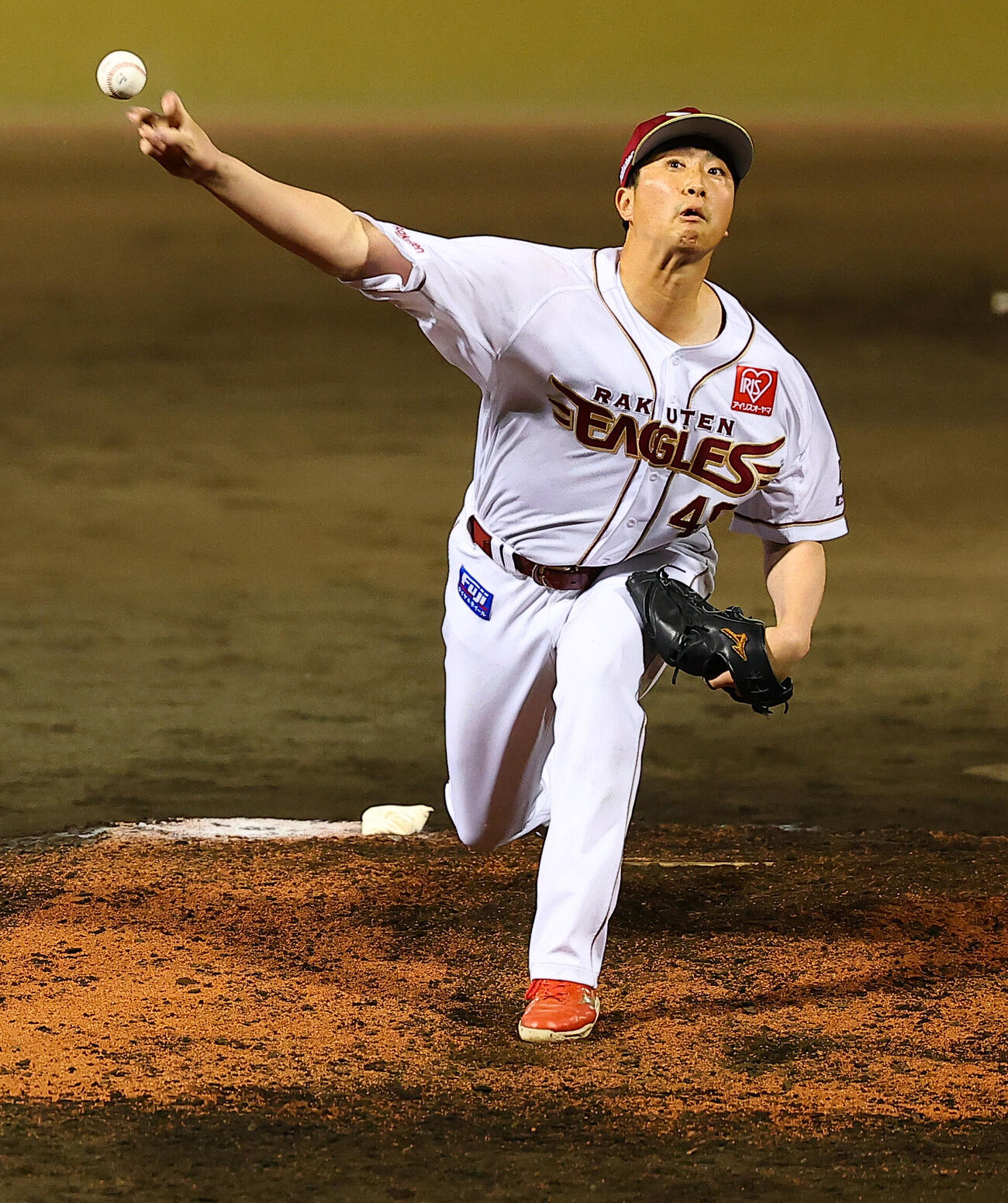 楽天対西武　力投する楽天西垣雅矢（撮影・野上伸悟）