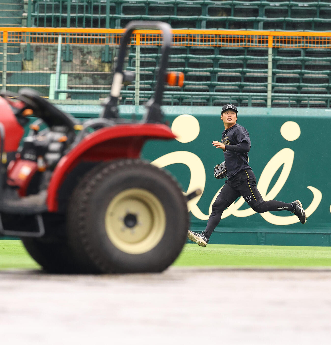 阪神対ヤクルト　ノックを受ける前川右京（撮影・上田博志)