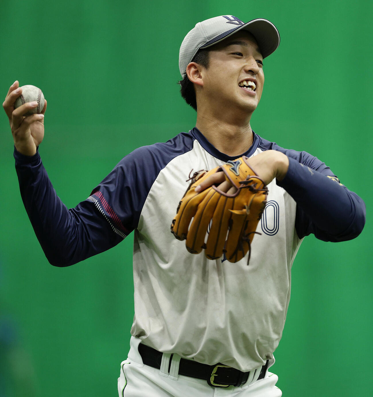 阪神対ヤクルト　練習を行うヤクルト松下歩叶（撮影・前田充）