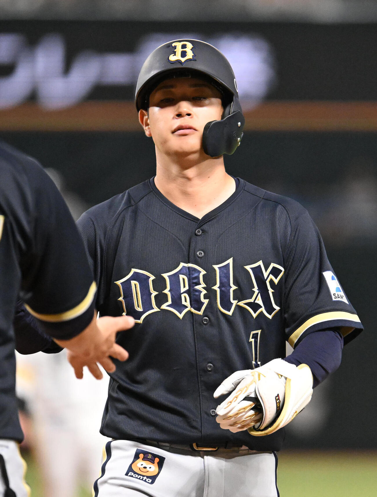 ソフトバンク対オリックス　9回表オリックス無死一、二塁、太田椋は適時打を放つ（撮影・林敢治）
