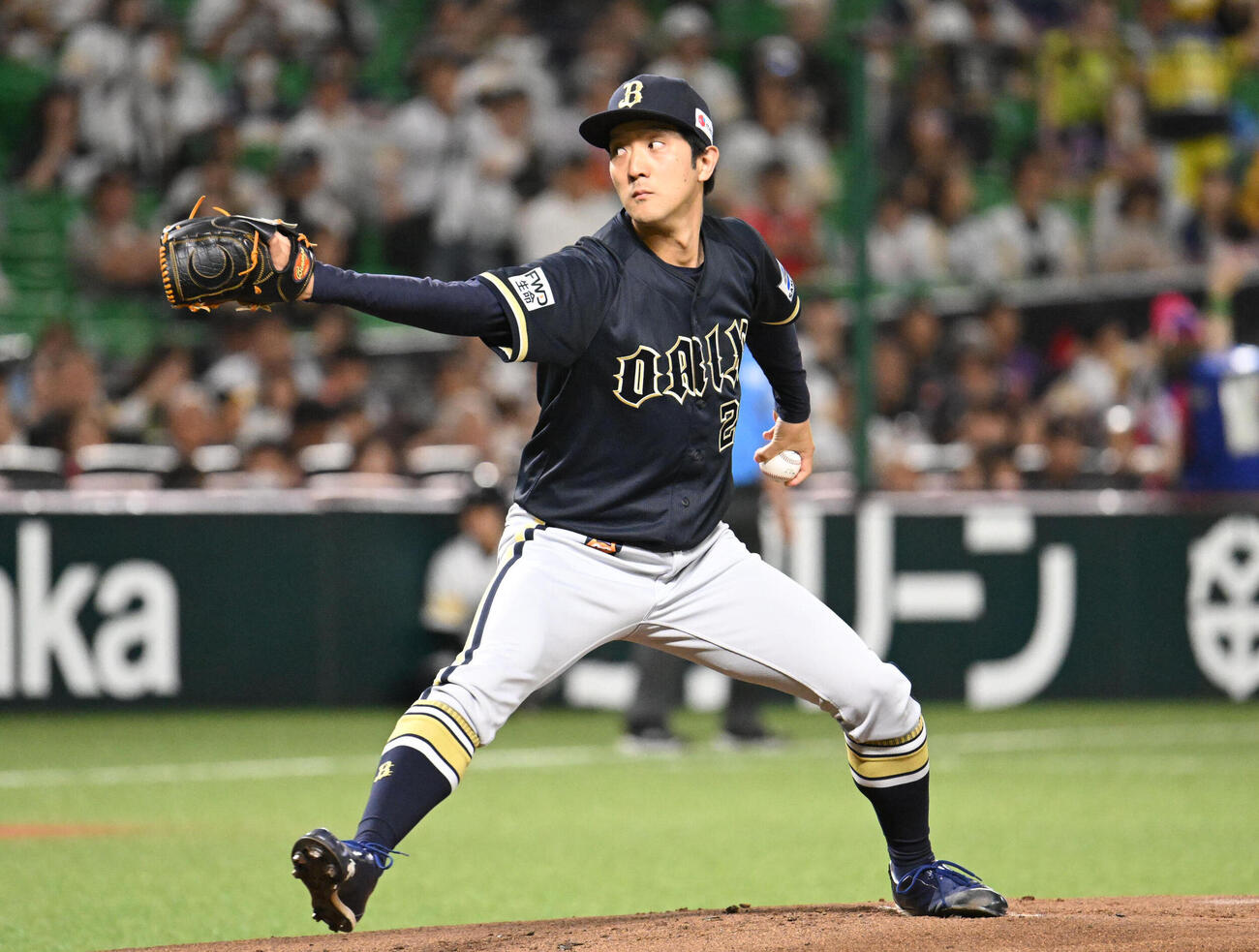 ソフトバンク対オリックス　オリックス先発の田嶋大樹（撮影・林敢治）