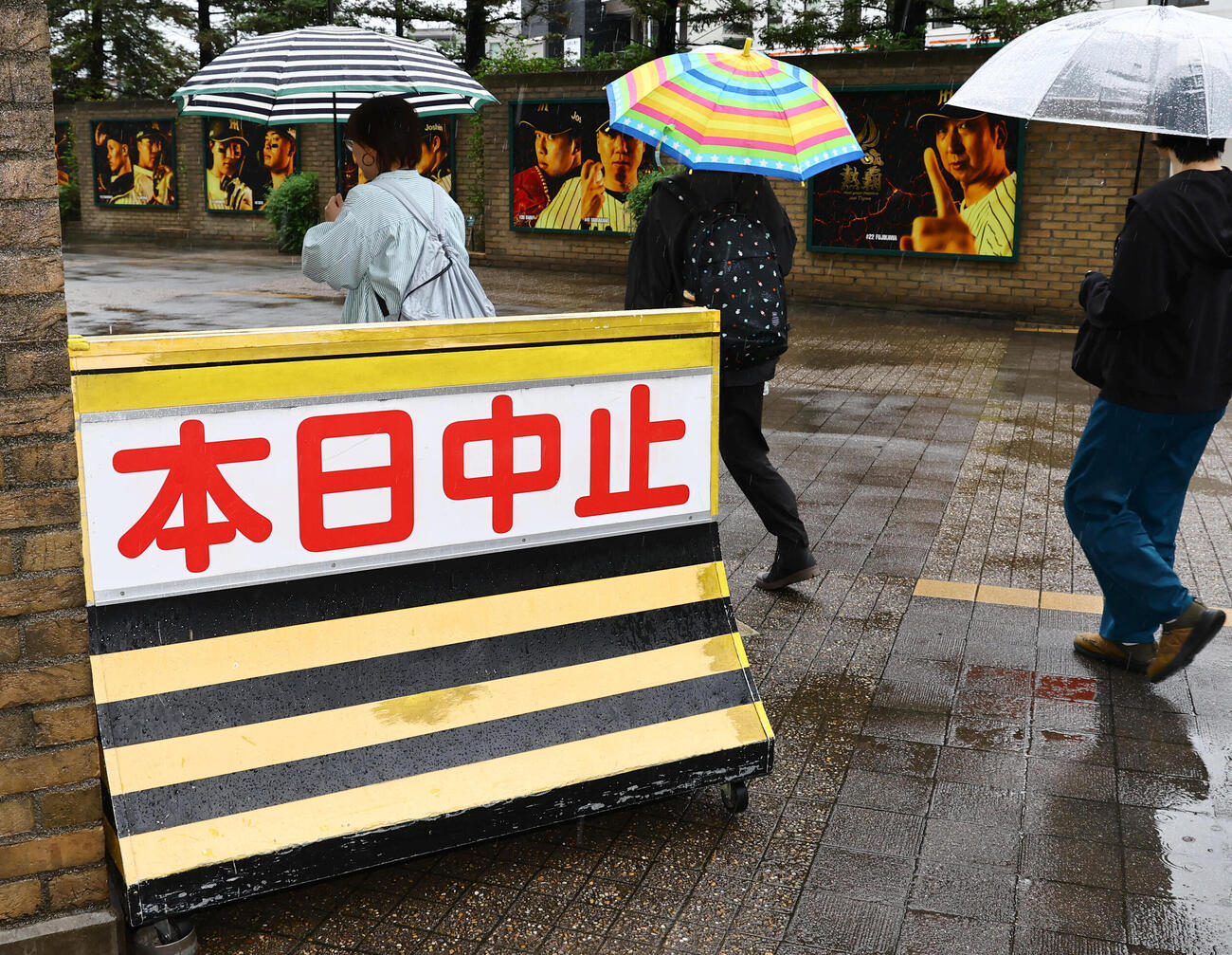 2日連続で雨天中止となった阪神対ヤクルト戦（撮影・上田博志)
