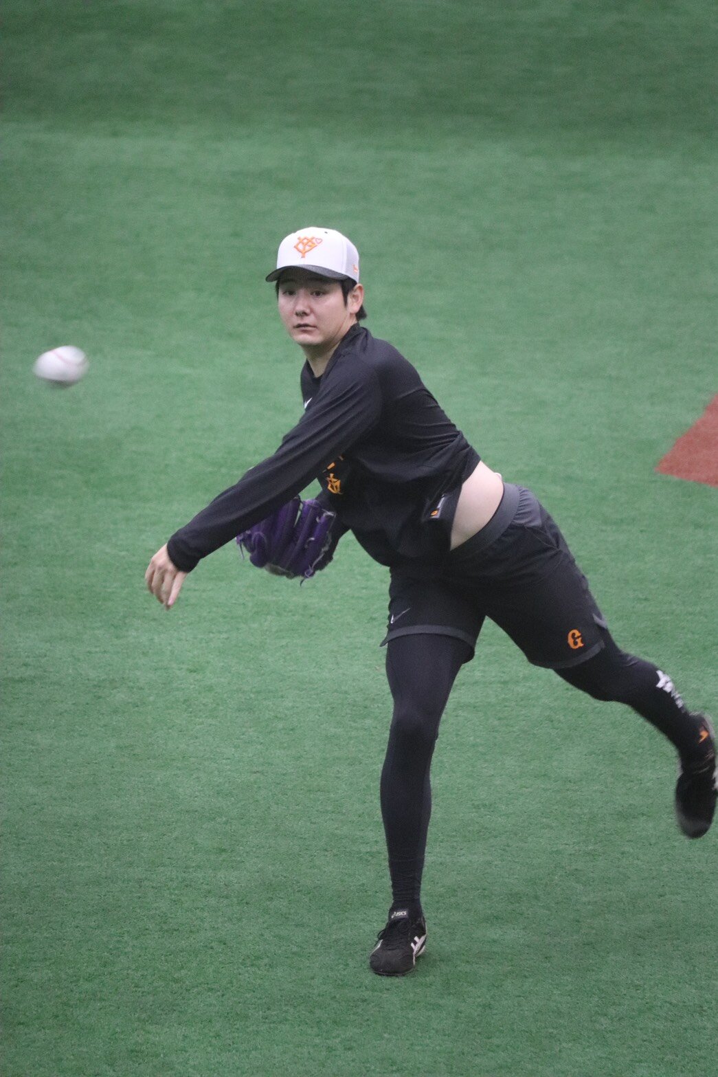 ジャイアンツ球場で汗を流す巨人竹丸和幸（撮影・小早川宗一郎)
