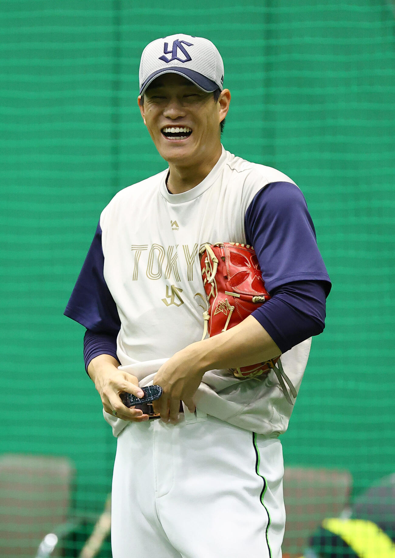 阪神対ヤクルト　笑顔を見せる高橋奎二（撮影・上田博志)