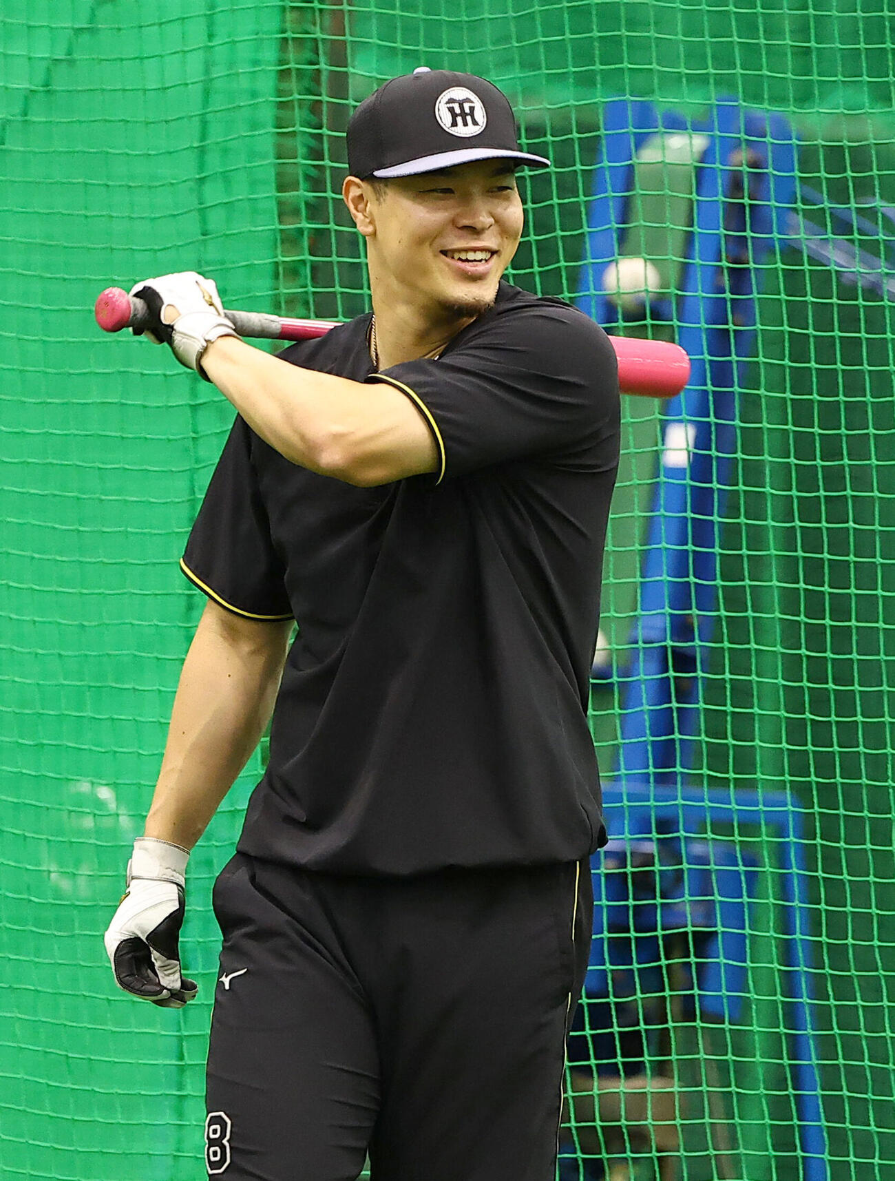 阪神対ヤクルト　笑顔を見せる佐藤輝明（撮影・上田博志)