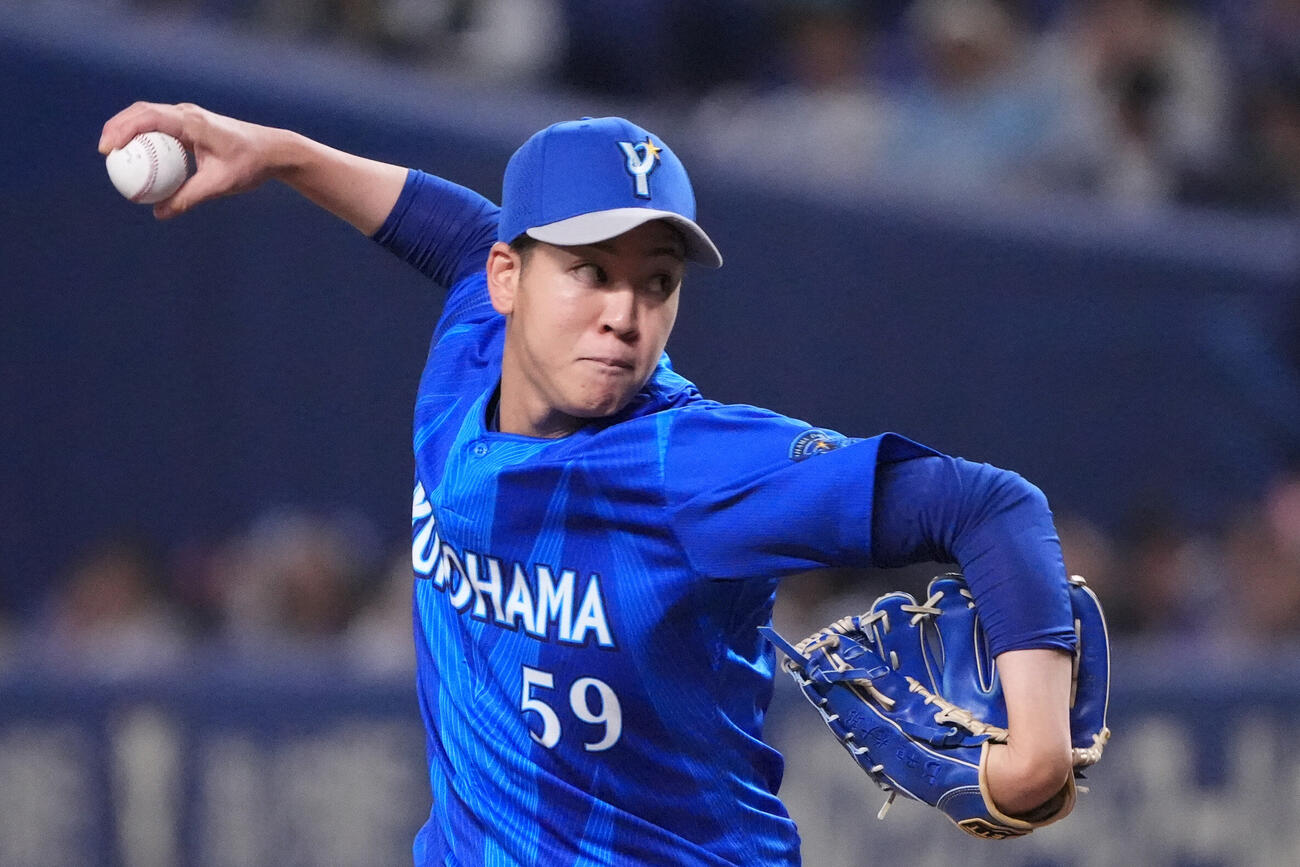 中日対DeNA DeNA先発の平良拳太郎（撮影・森本幸一）