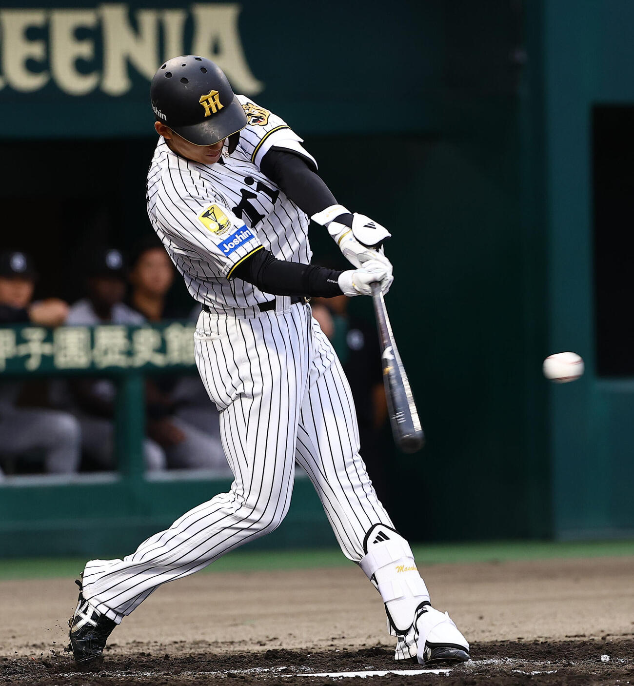 ファーム交流戦阪神対巨人　2回裏阪神1死、立石正広は安打を放つ（撮影・上田博志)
