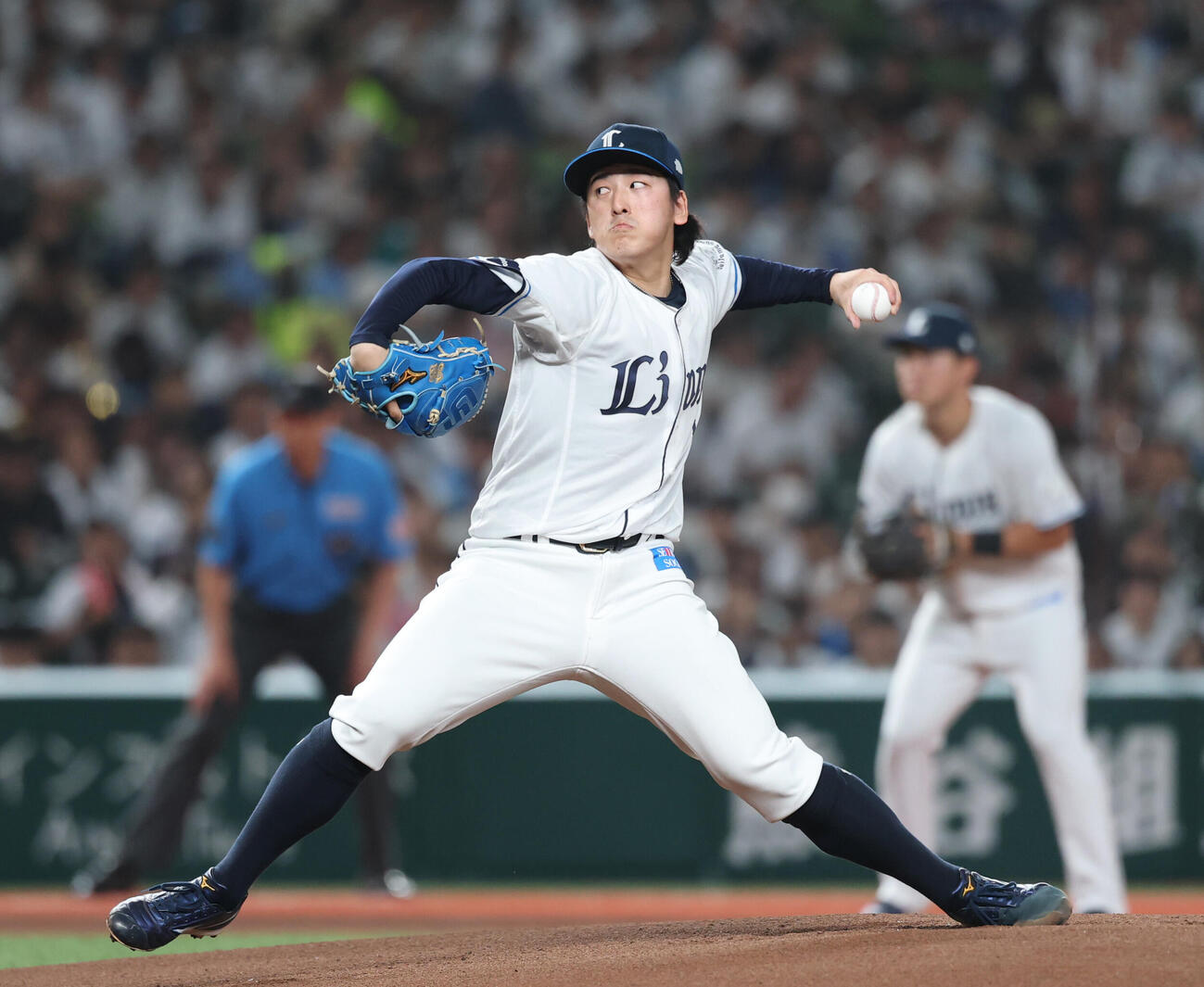 西武対日本ハム　先発し力投する西武隅田知一郎（撮影・増田悦実）