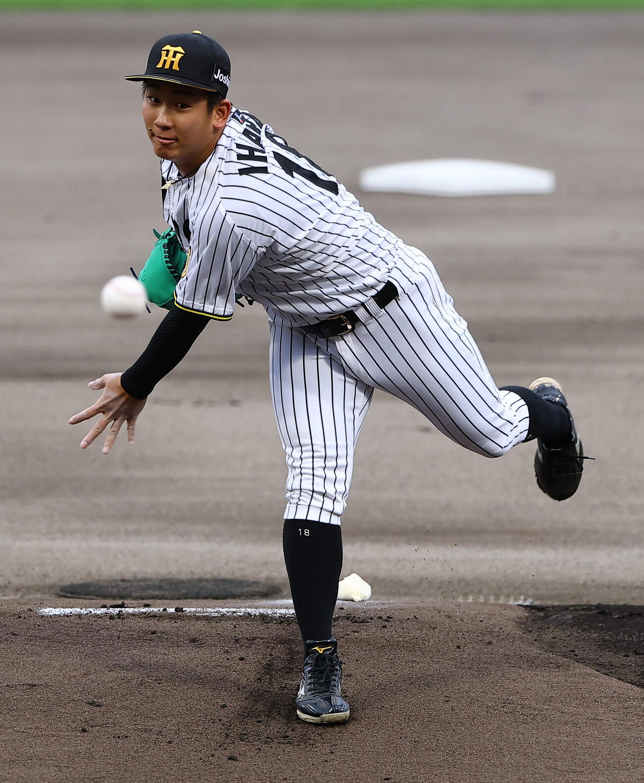 ファーム交流戦阪神対巨人　阪神先発の伊原陵人（撮影・上田博志)