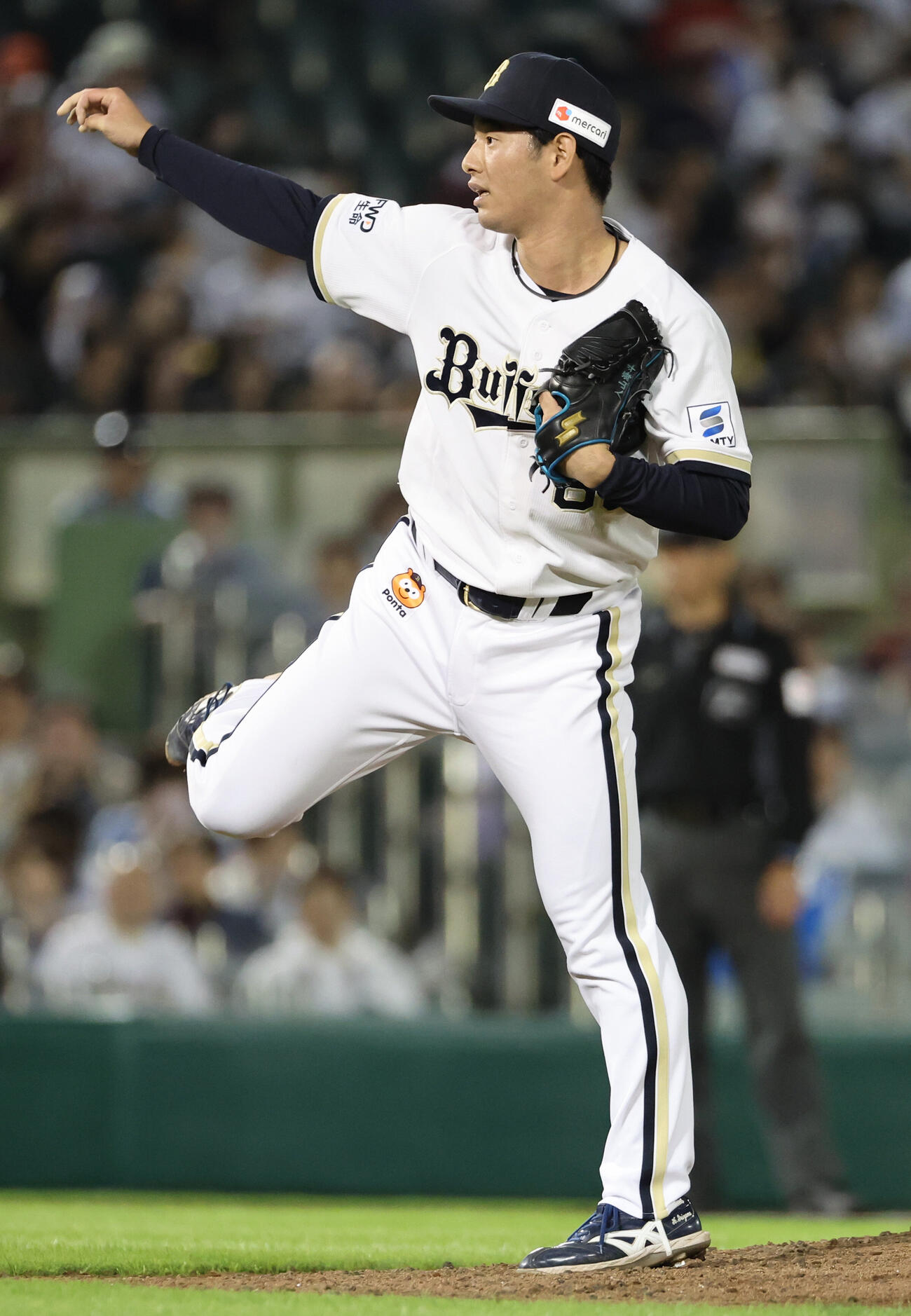オリックス対楽天　9回に登板のオリックス5番手入山海斗（撮影・西尾就之）