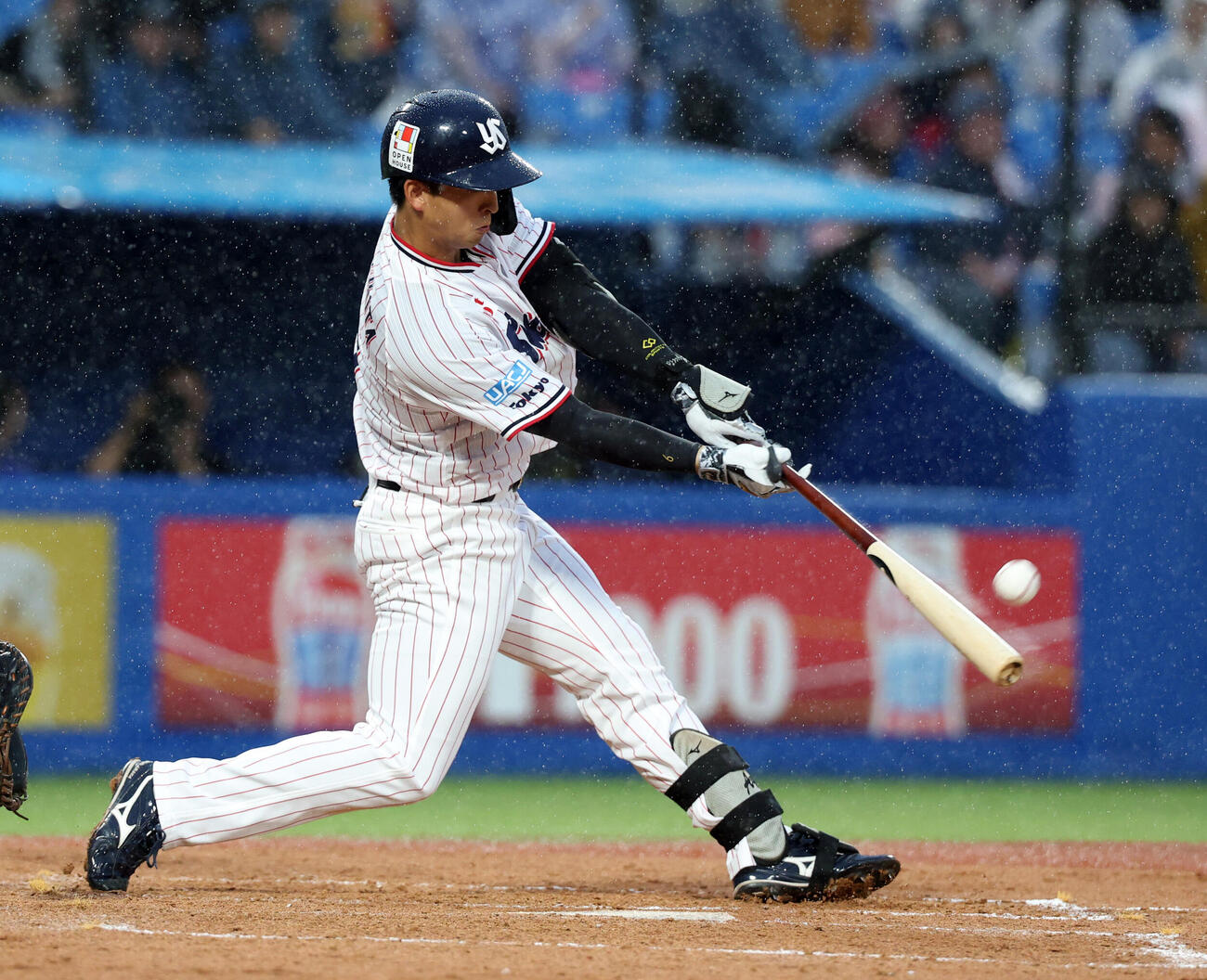 ヤクルト対中日　5回裏ヤクルト無死、松下歩叶はプロ初本塁打を放って先制する（撮影・浅見桂子）