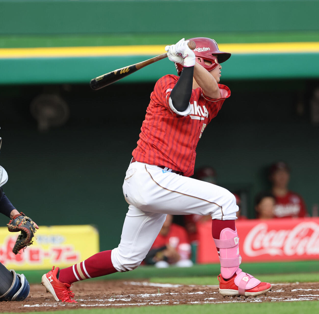 オリックス対楽天　6回表楽天2死一、二塁、渡辺佳明は適時打を放つ（撮影・西尾就之）