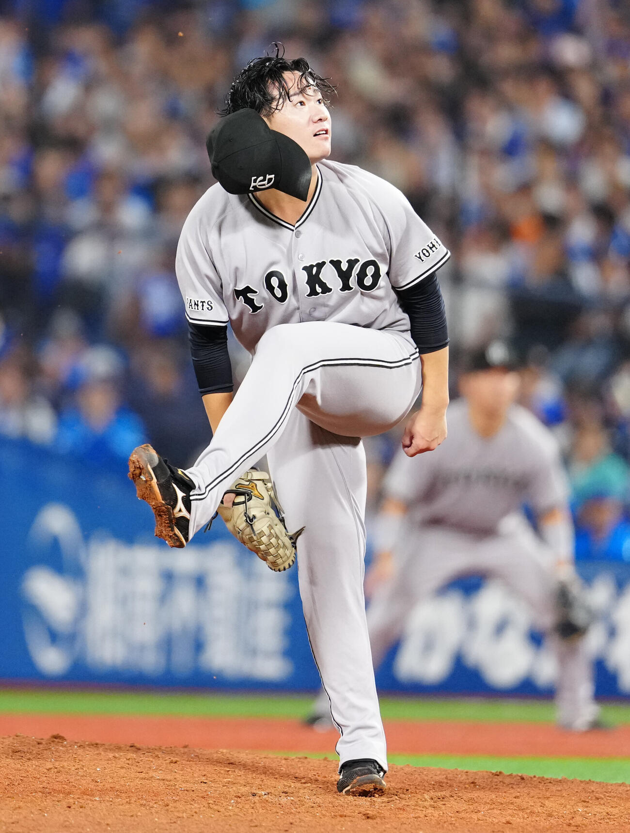 DeNA対巨人　7回裏DeNA2死、筒香嘉智を左飛に仕留める井上温大（撮影・江口和貴）