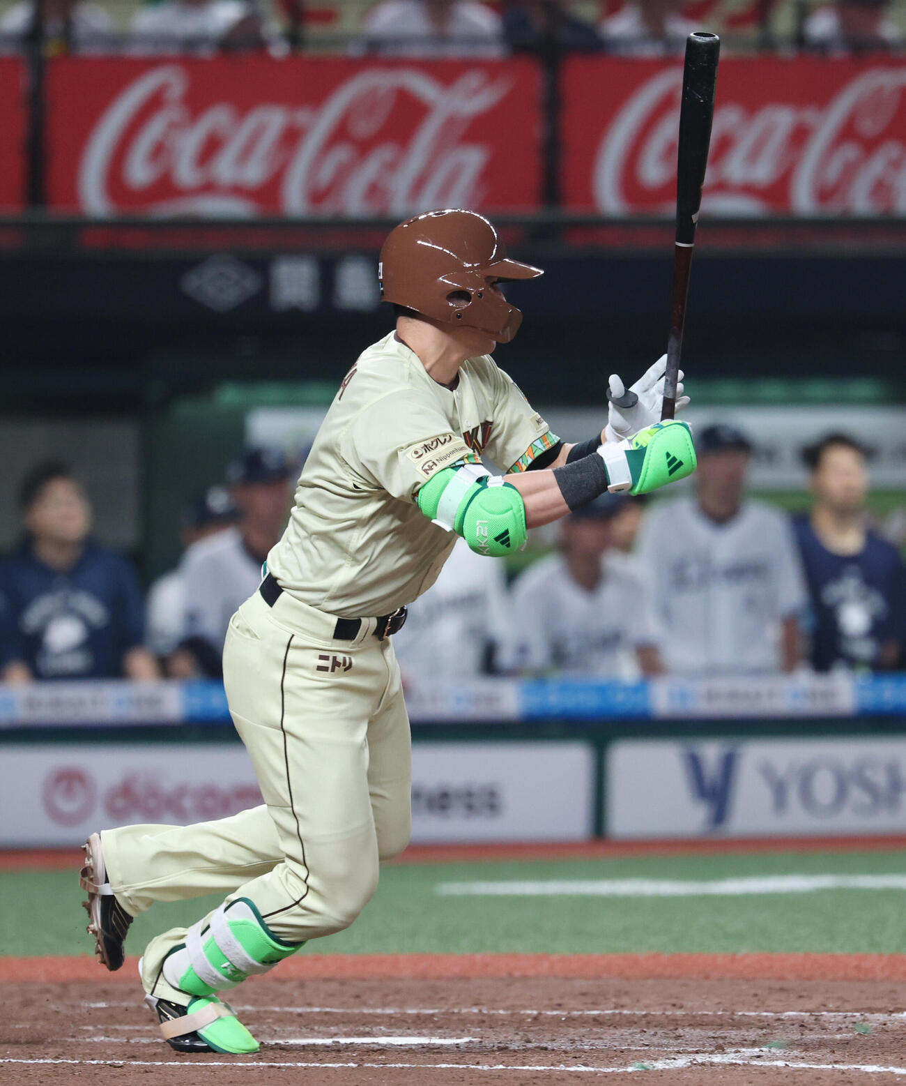 西武対日本ハム　9回表日本ハム無死、安打を放つ清宮幸太郎（撮影・増田悦実）