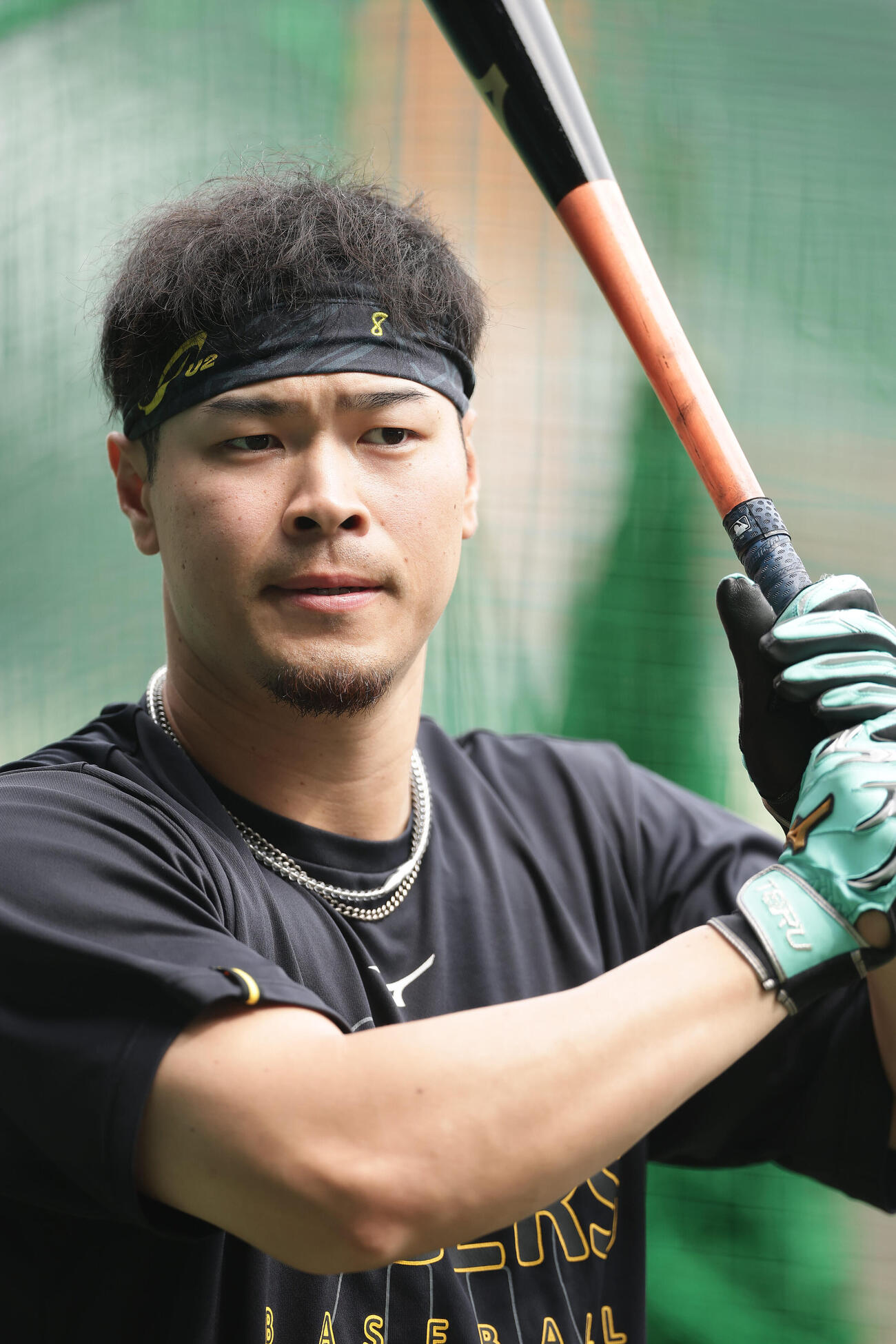 阪神対中日　打撃練習を行う阪神佐藤輝明（撮影・前田充）
