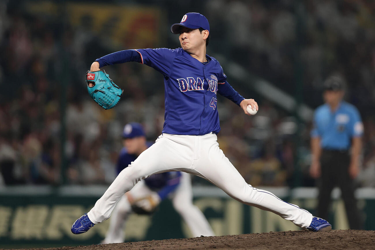 阪神対中日　中日3番手の吉田聖弥（撮影・前田充）