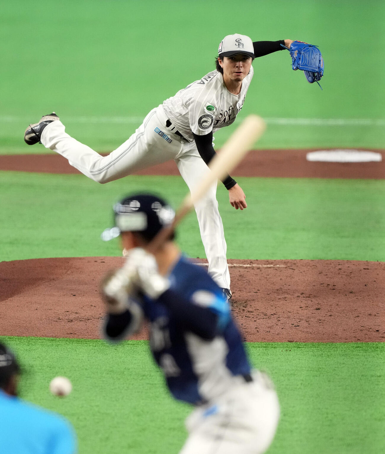 ソフトバンク対西武　ソフトバンクの先発上沢直之（撮影・たえ見朱実）