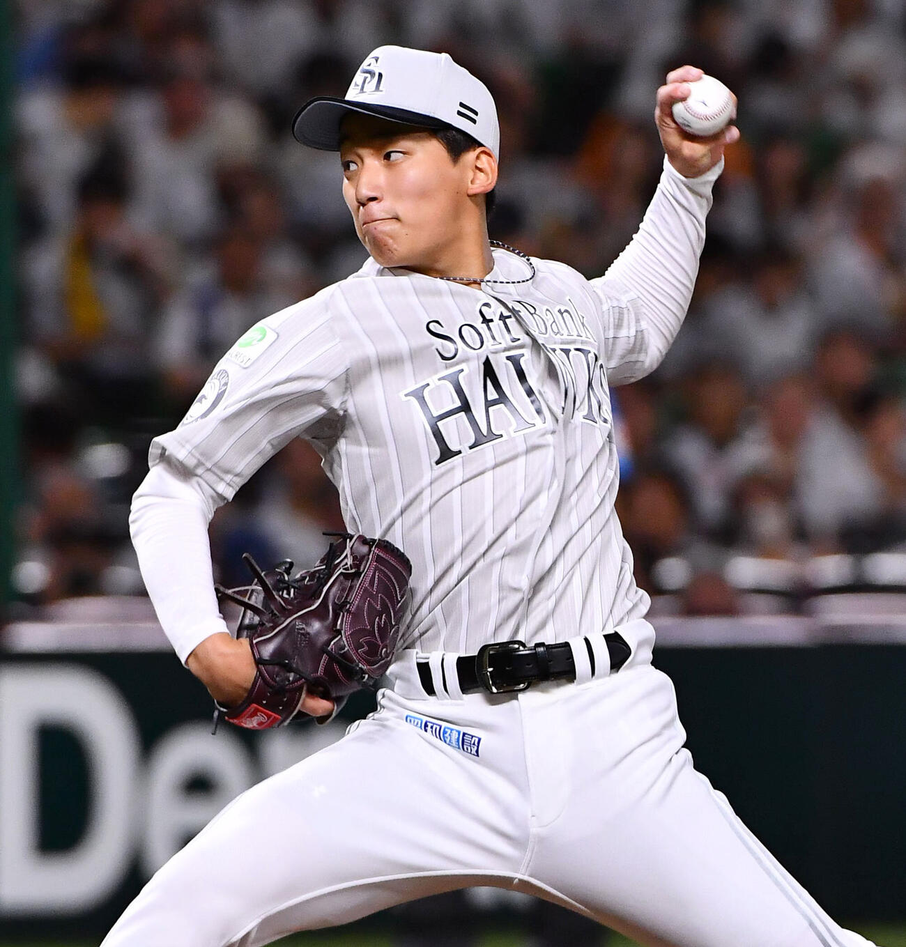 ソフトバンク対西武　ソフトバンク先発の前田悠伍（撮影・岩下翔太）