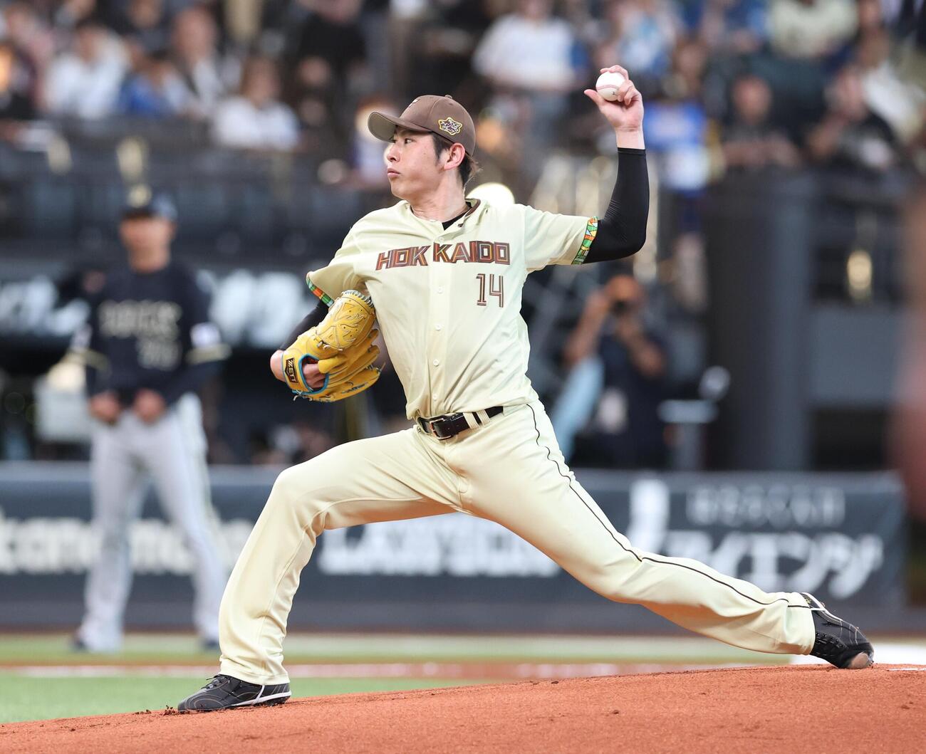 日本ハム対オリックス　日本ハム先発の加藤貴之（撮影・黒川智章）