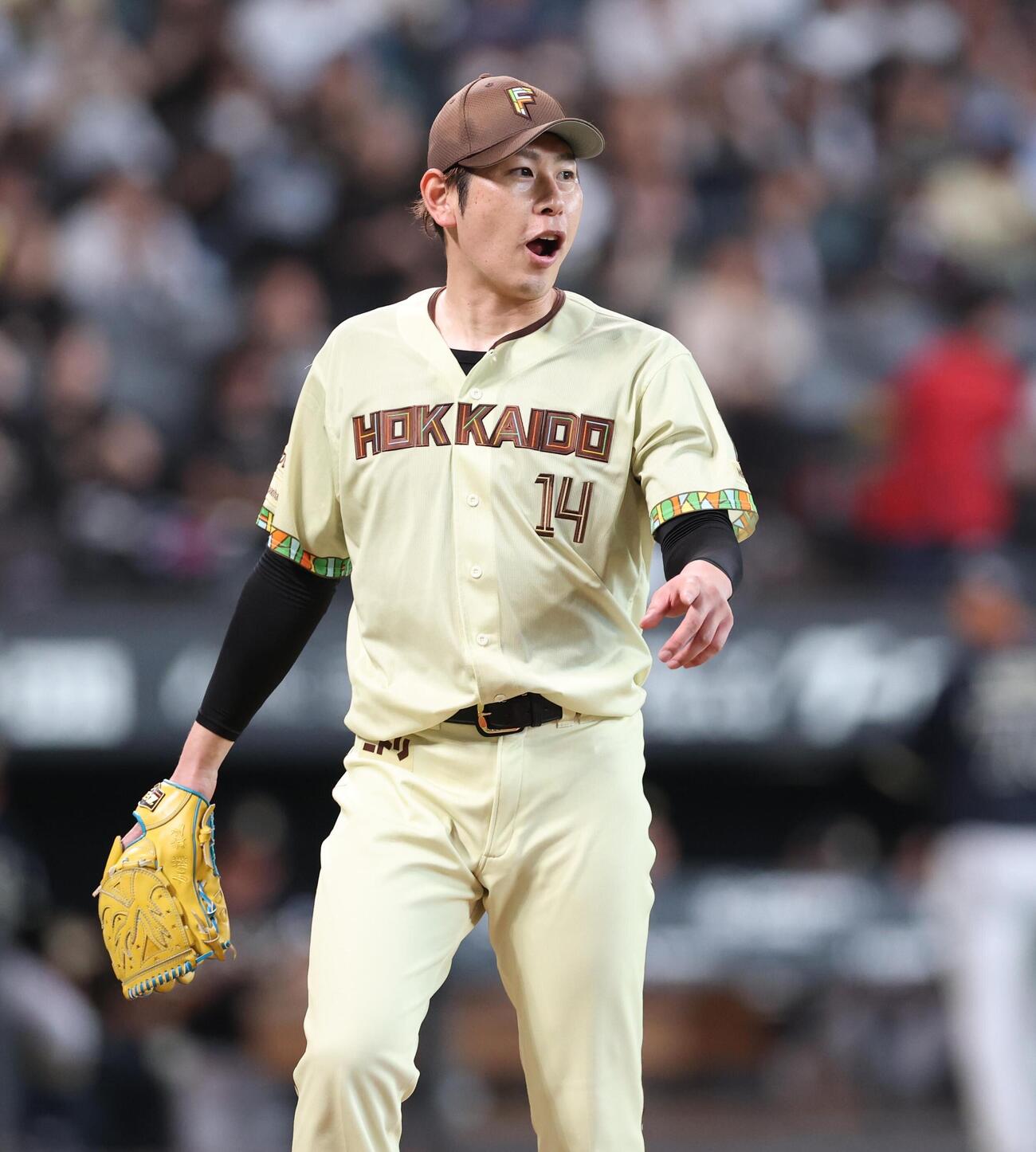 日本ハム対オリックス　2回表、無失点に抑える加藤貴之（撮影・黒川智章）