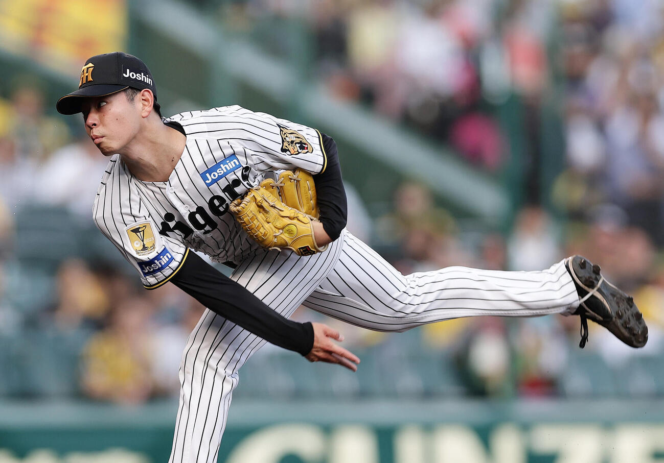 阪神対中日　力投するプロ初登板、初先発の阪神下村海翔（撮影・前田充）