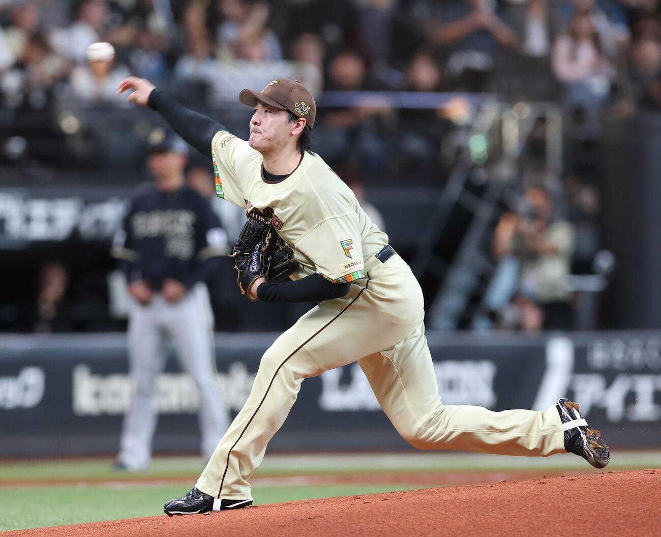 日本ハム対オリックス　日本ハム先発の有原航平（撮影・黒川智章）
