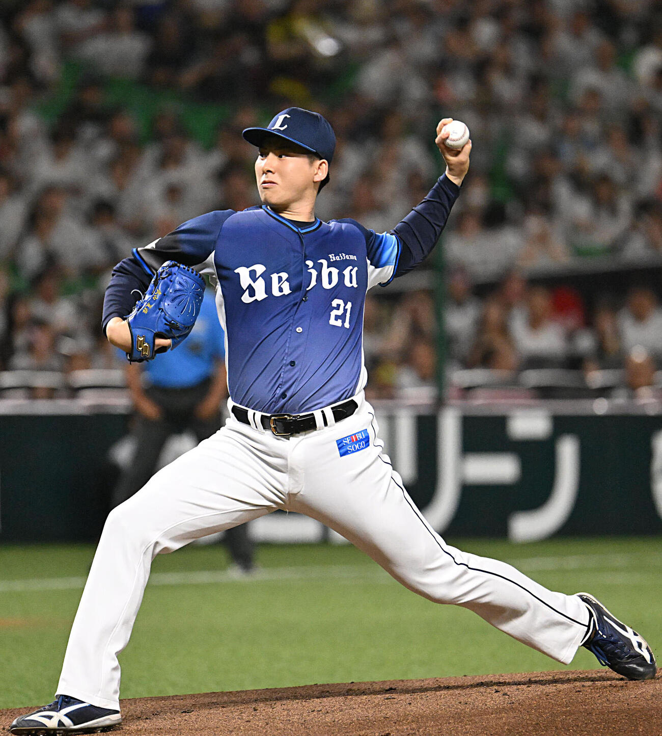 ソフトバンク対西武　西武先発の武内夏暉（撮影・林敢治）