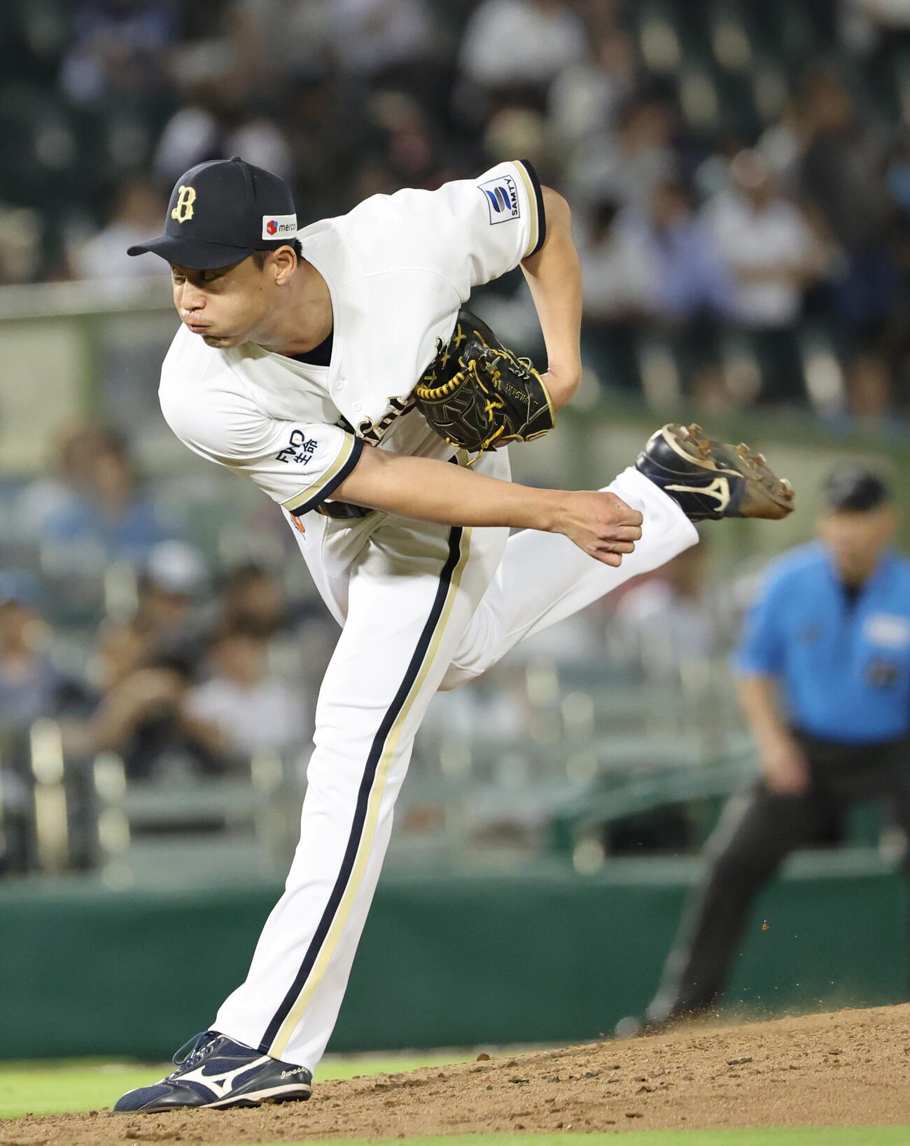 オリックス対西武　6回から登板のオリックス2番手岩崎翔（撮影・西尾就之）