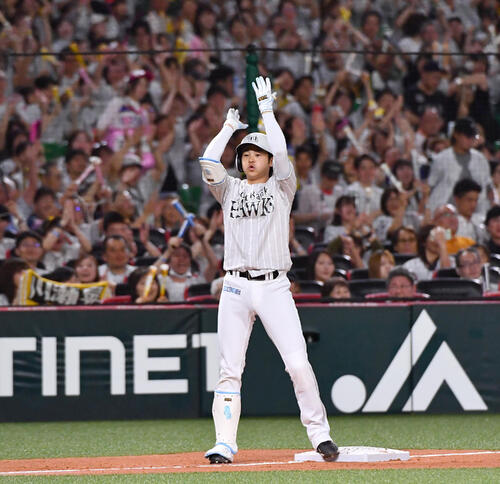 ソフトバンク】川瀬晃が適時三塁打「ギータさんが同点打、そのいい流れ