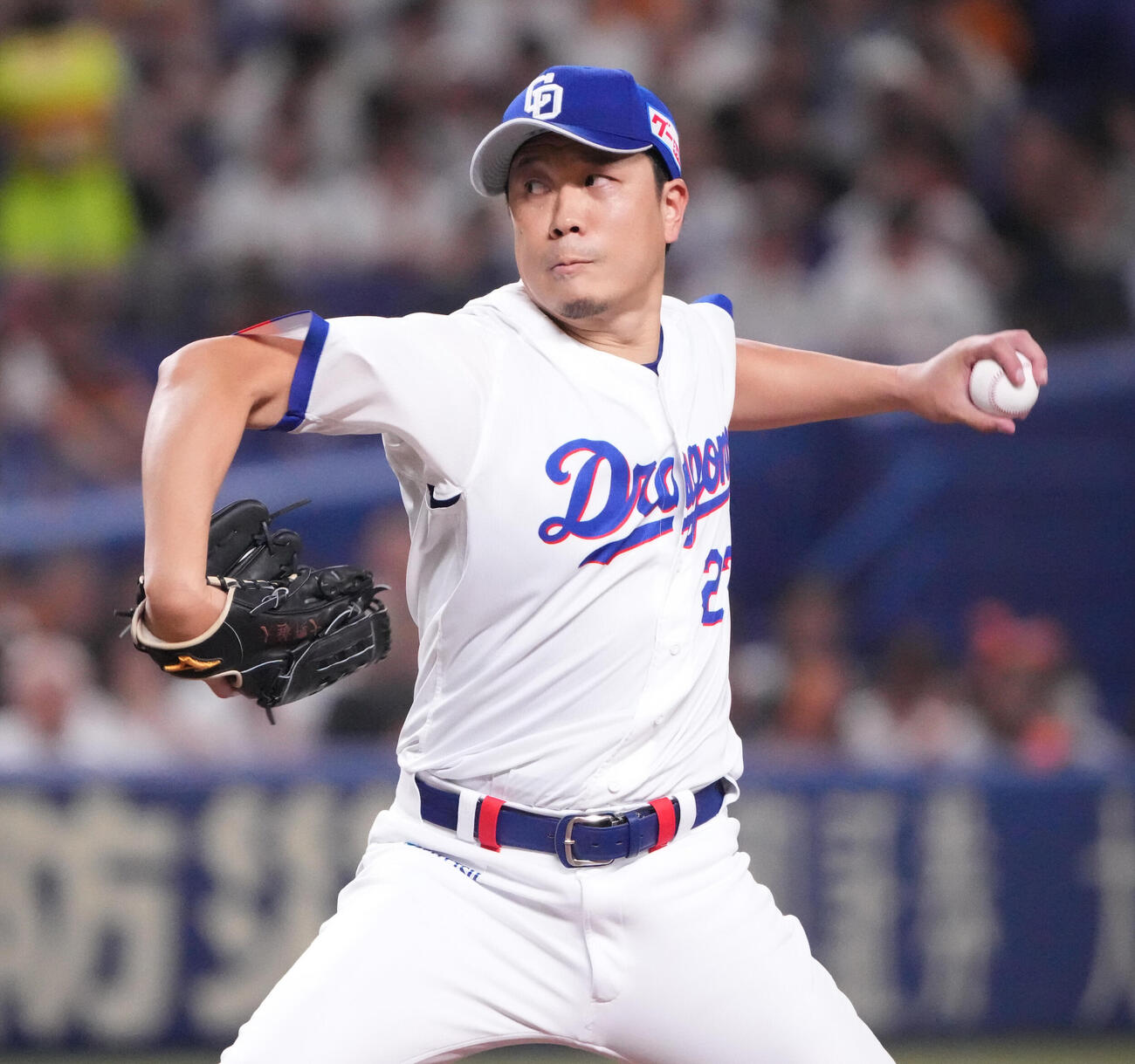 中日対巨人　1回表、登板する中日先発の大野雄大（撮影・森本幸一）