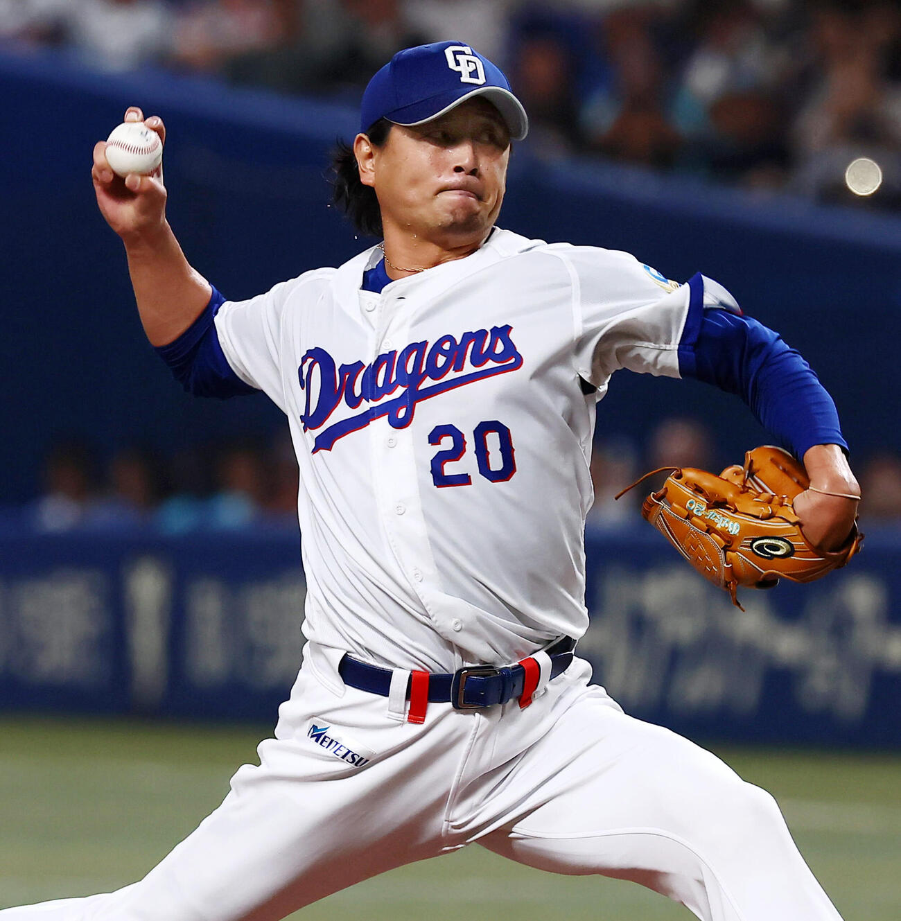 中日対巨人　巨人戦に先発する中日涌井秀章（撮影・加藤哉）