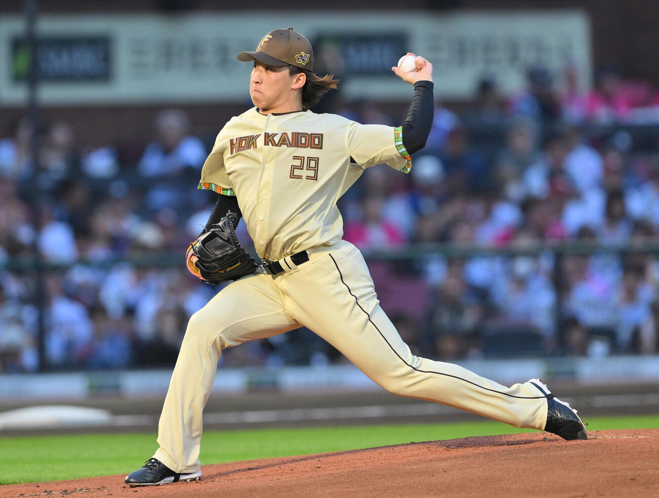 楽天対日本ハム　日本ハム先発の細野晴希（撮影・滝沢徹郎）